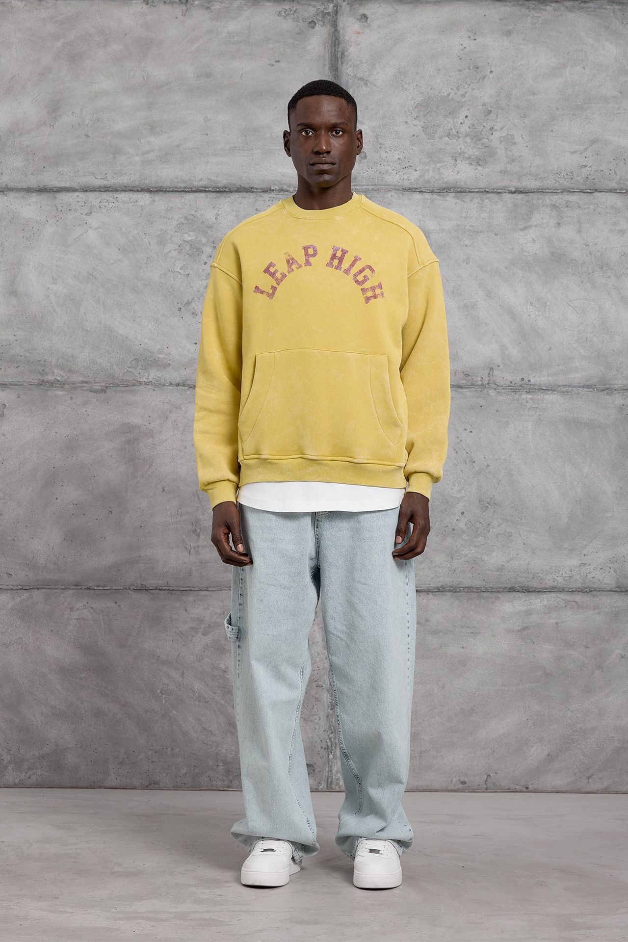 NOMARC Baskılı Bol Bisiklet Yaka Sweatshirt 4