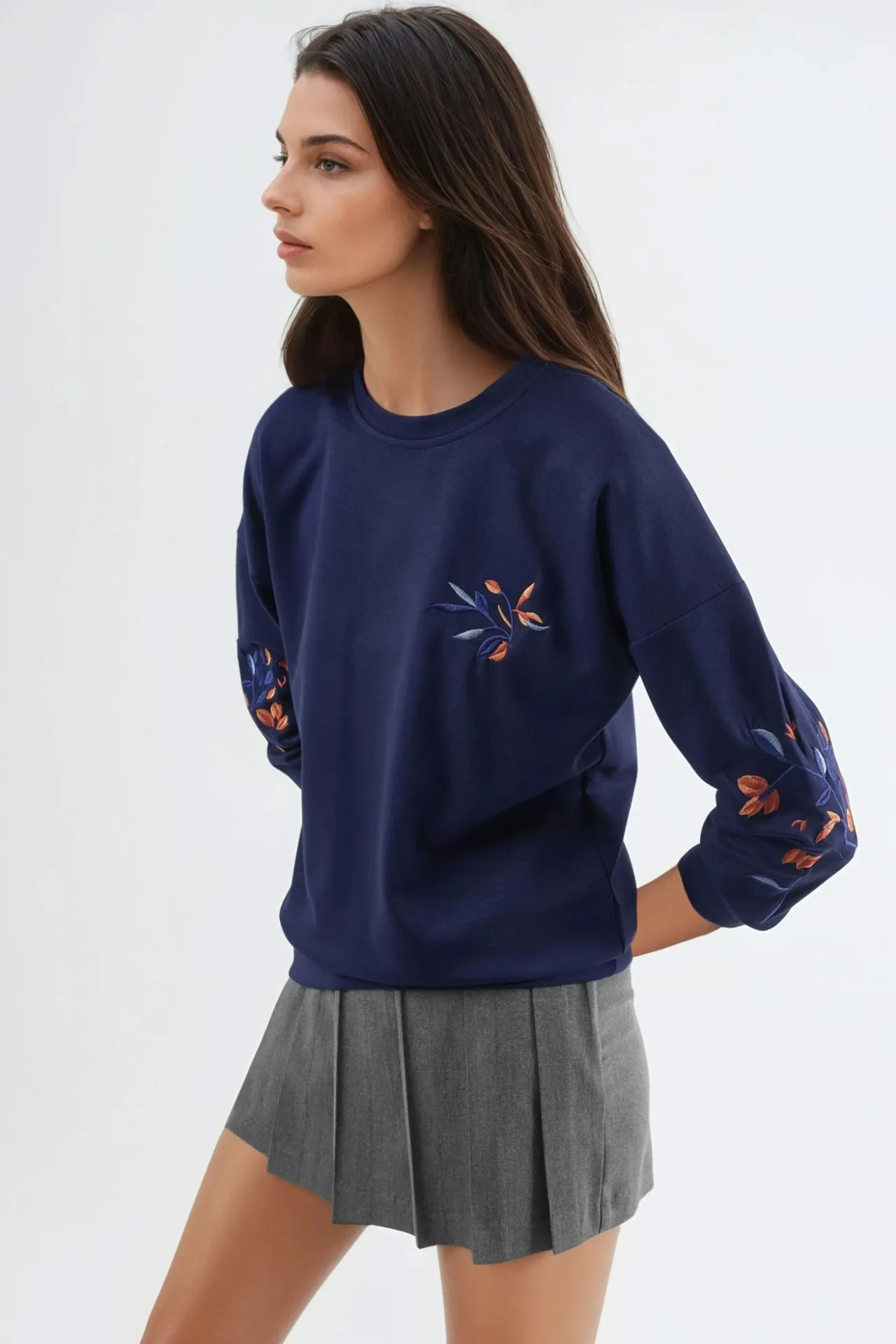 BERSAN Kadın Bisiklet Yaka Sweatshirt 4