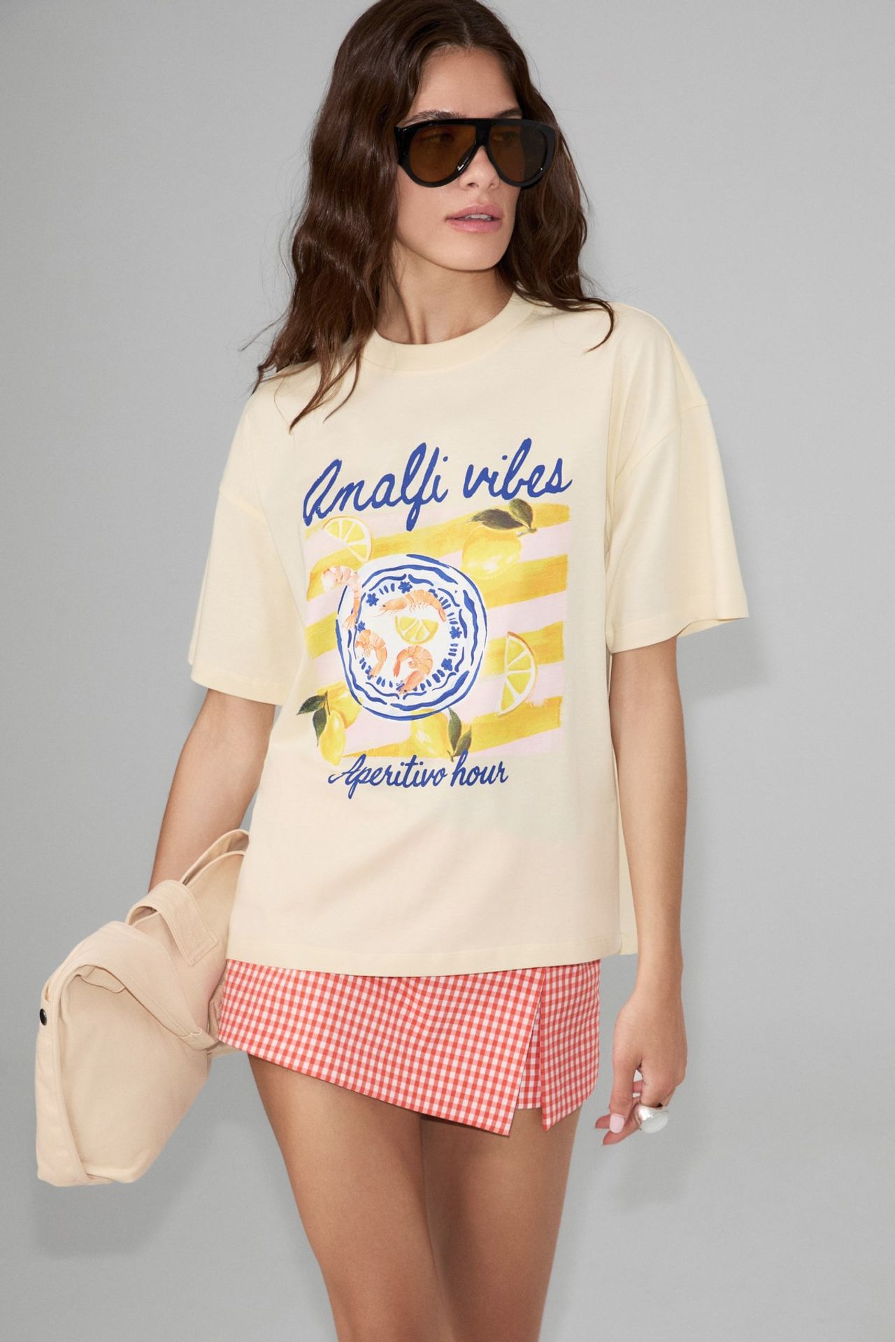 GRIMELANGE Oversized Crew Neck Printed T-Shirt 4