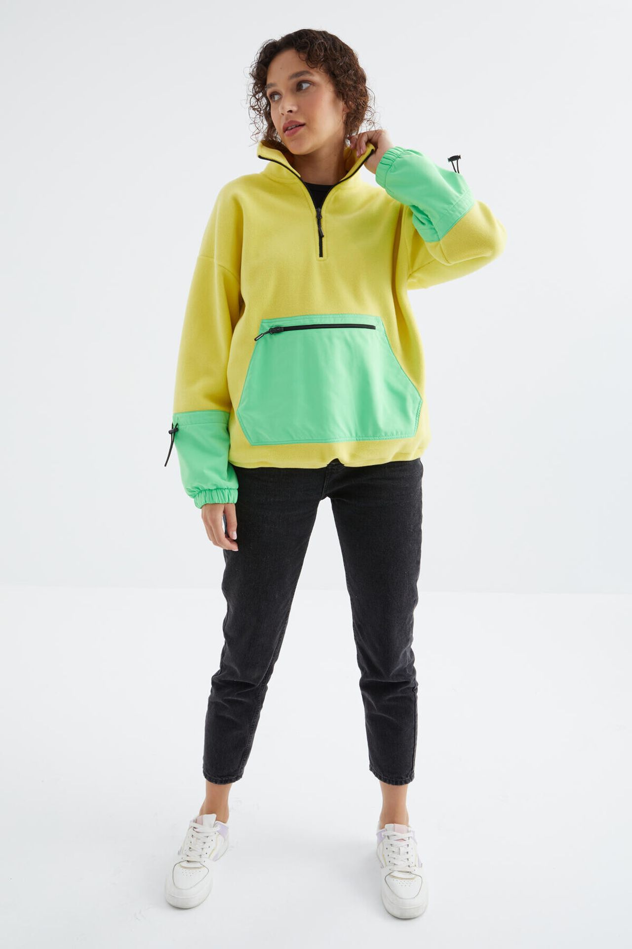 TOMMY Oversized Plush Half-Zip Sweatshirt 4