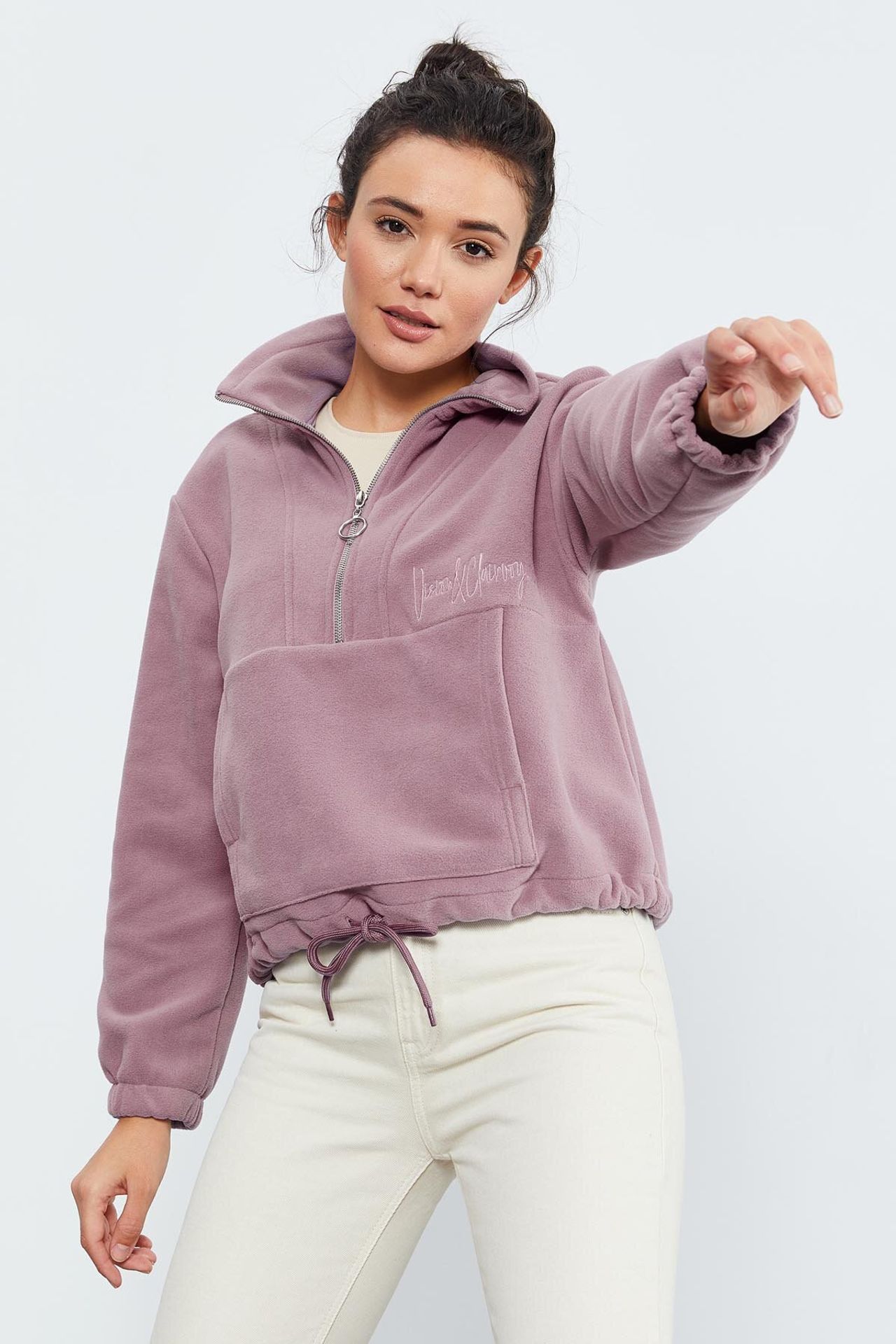 TOMMY Oversized Half-zip Plush Sweatshirt 5