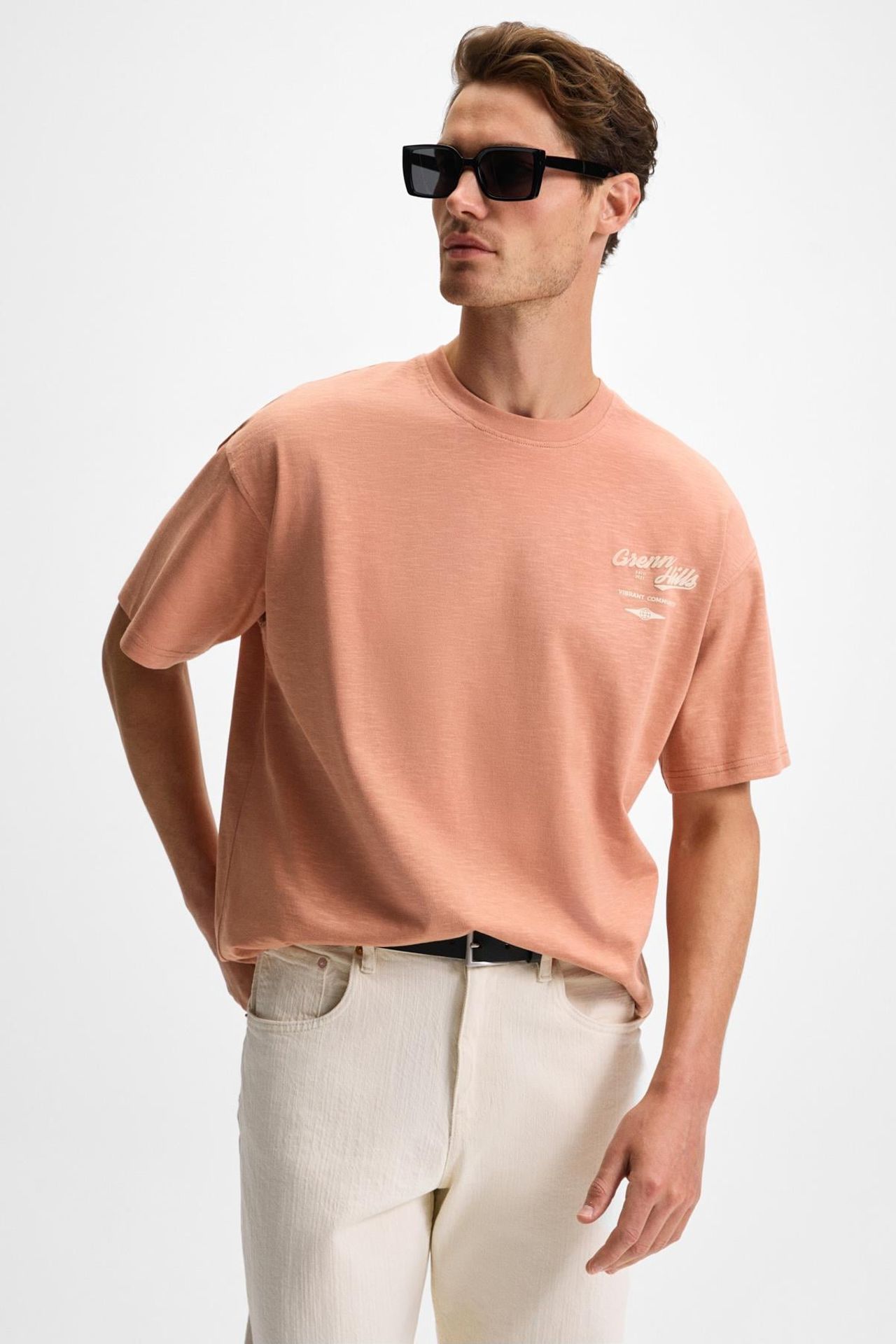 GRIMELANGE Oversized Crew Neck Logo T-Shirt 2