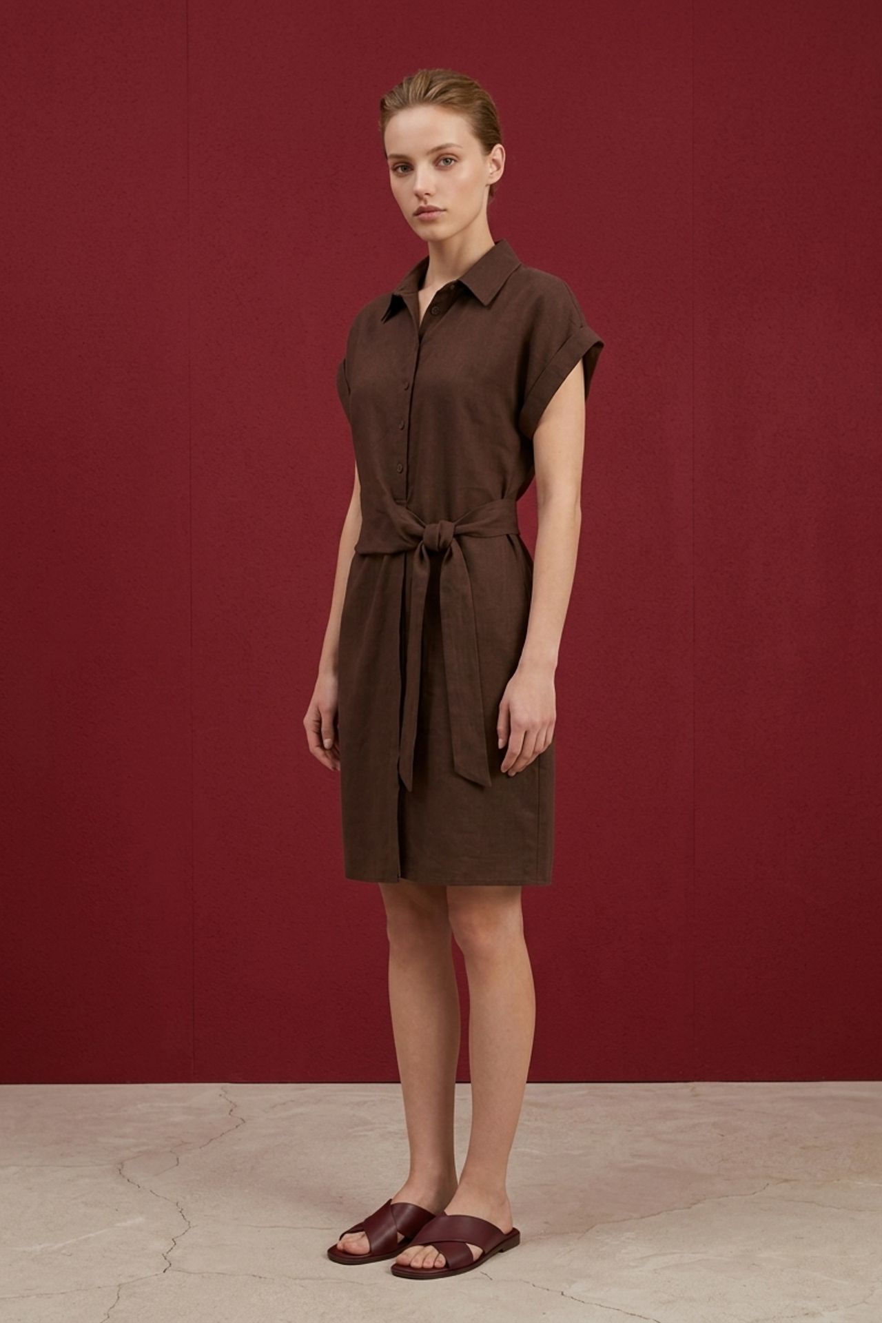 MY FASHION Cotton Poplin Mini Shirt Dress 3