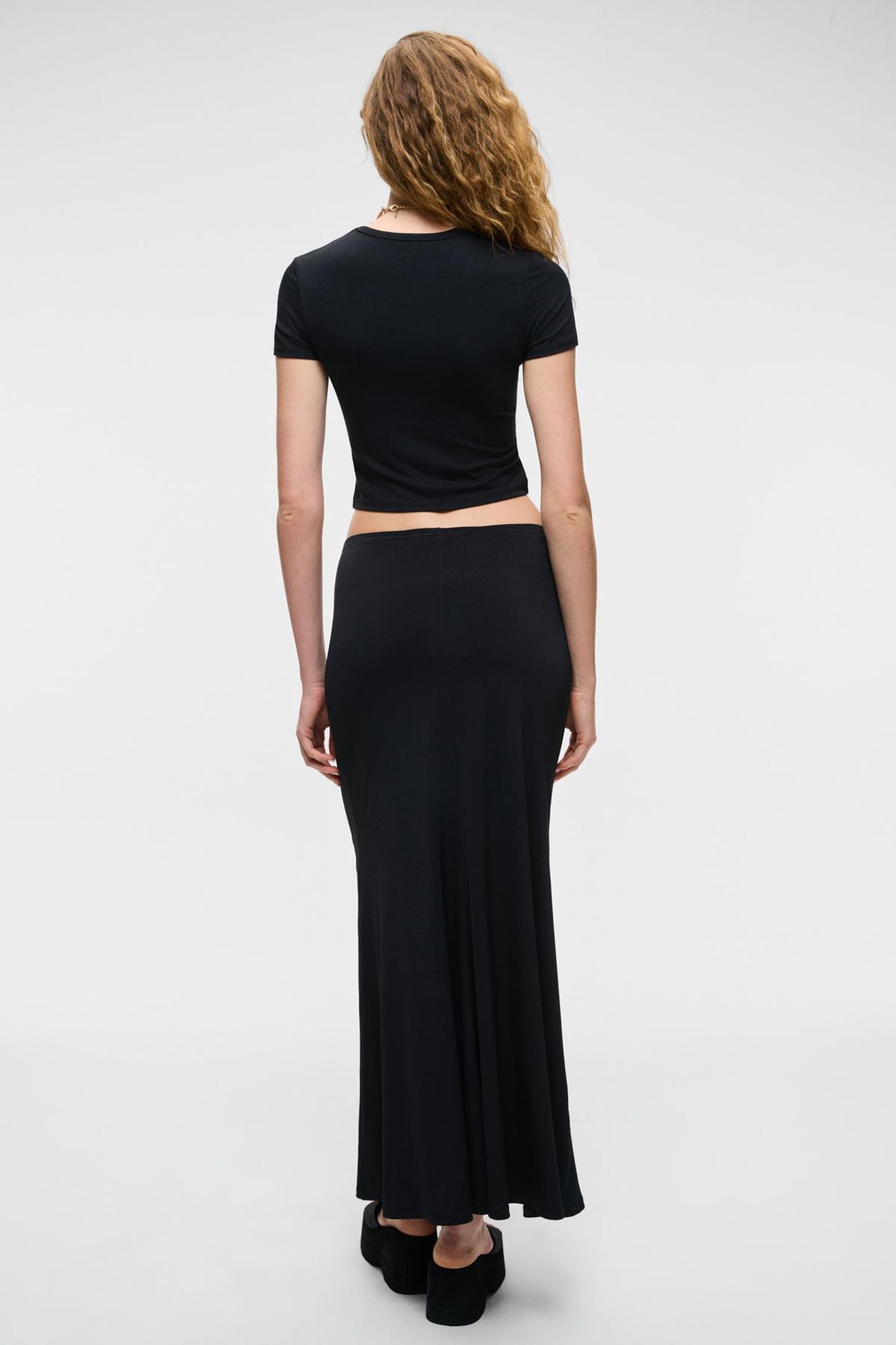 GRIMELANGE Shirred Mid Waist Maxi Skirt 6