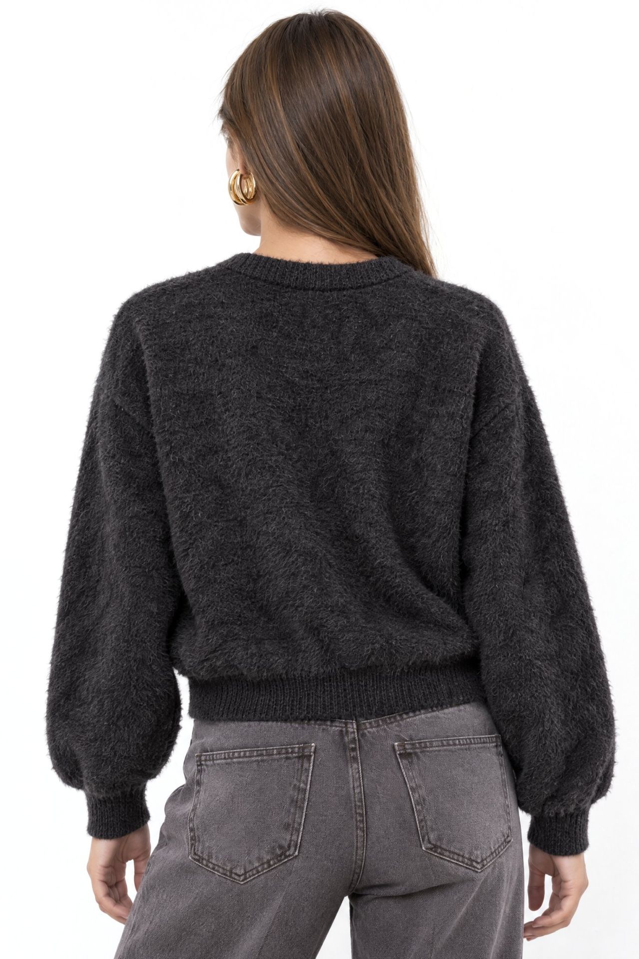 Mixray Oversized Jacquard Button Cardigan 3