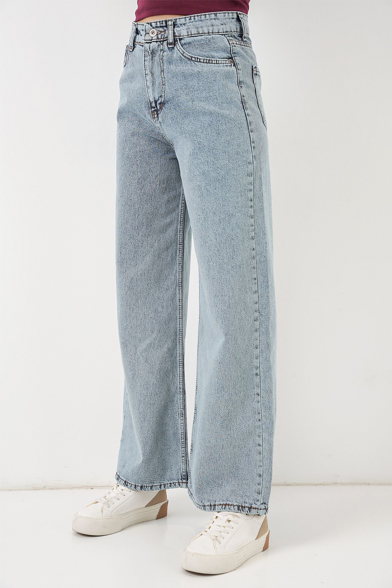 BDART High Waist Loose Fit Wide Leg Denim Jeans