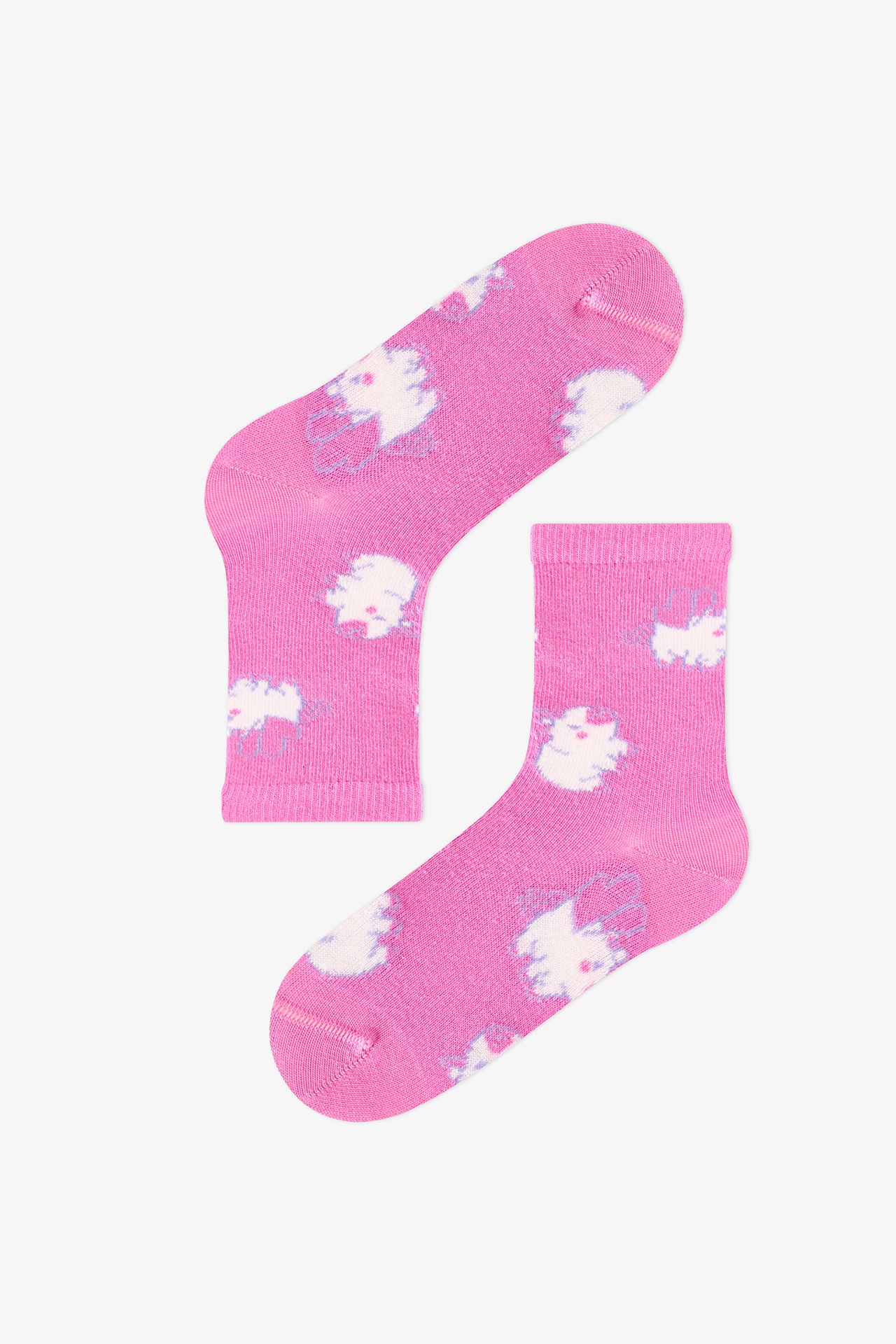 PENTI Girls' Capycorn Unicorn Pattern 2-Pack Crew Socks 5