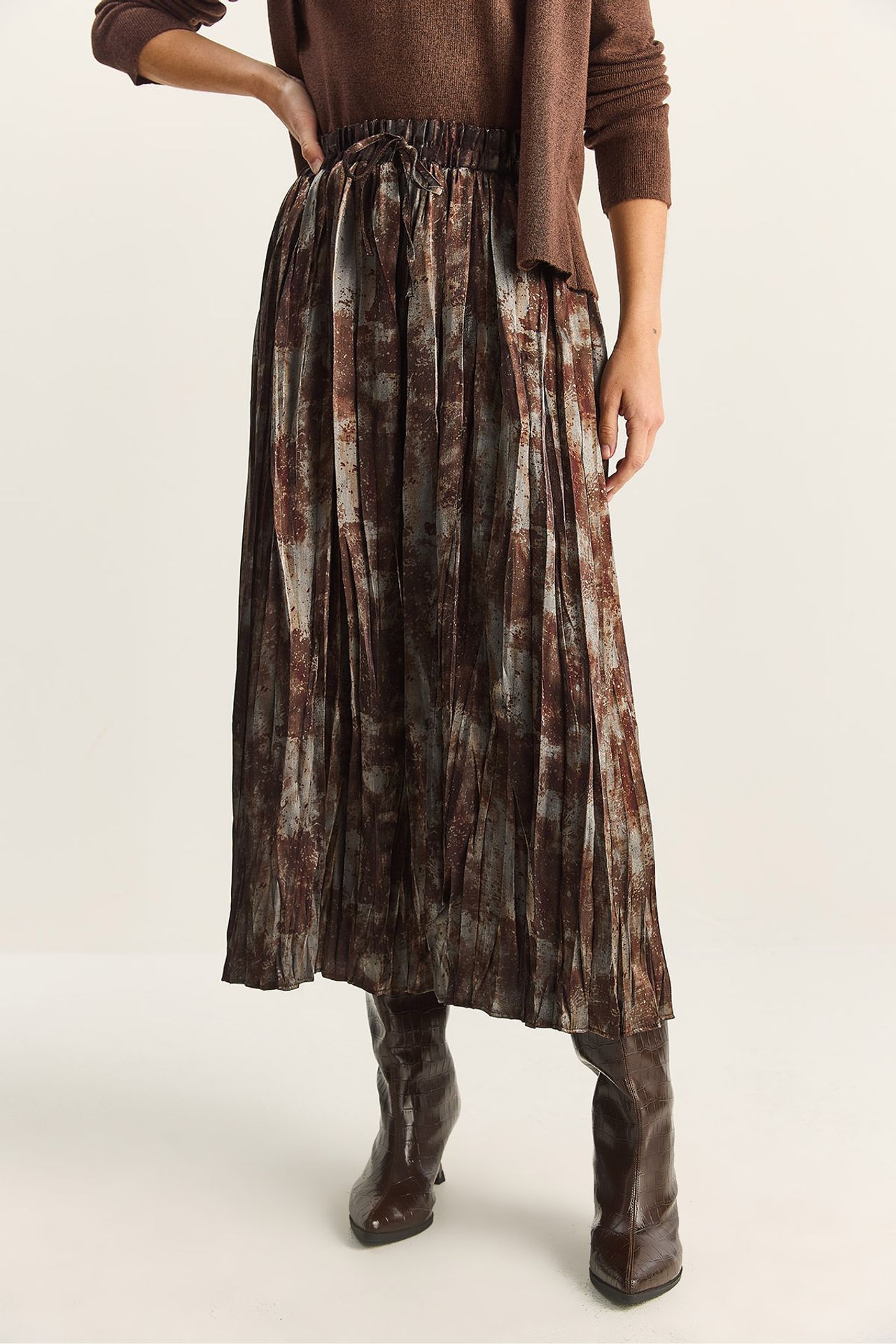 LUCCI High Waist Long Skirt with Elastic Band