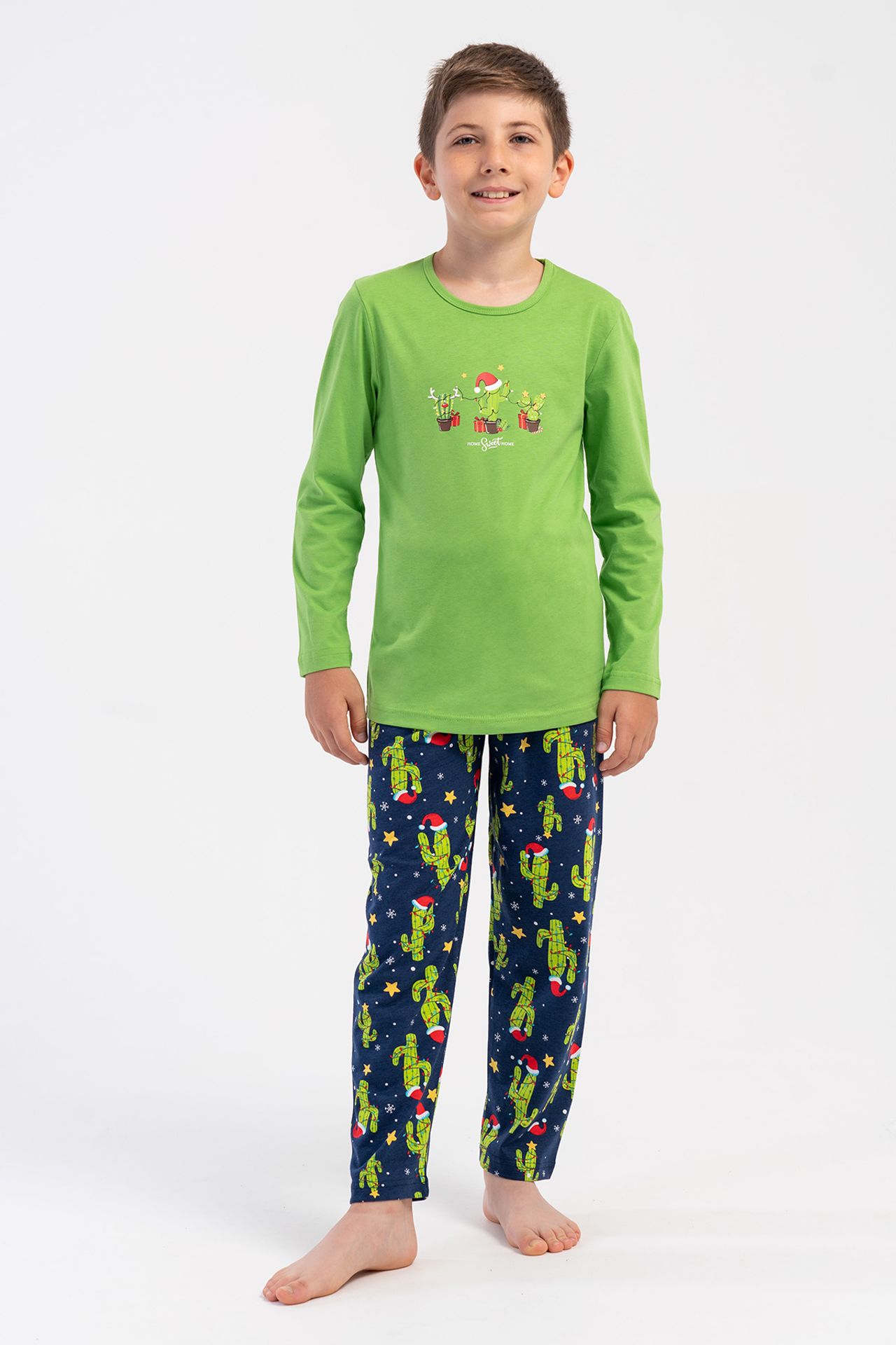 YAKE Uzun Kollu İki Parçalı Pijama Takımı 1