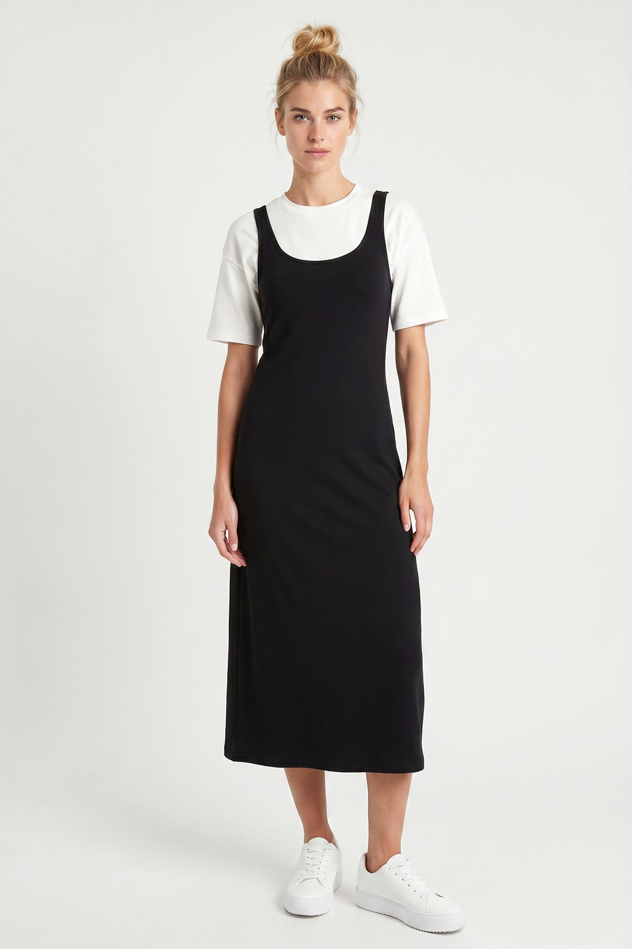 ISTANBUL Women’s Sleeveless Midi Jersey Slip Dress 1
