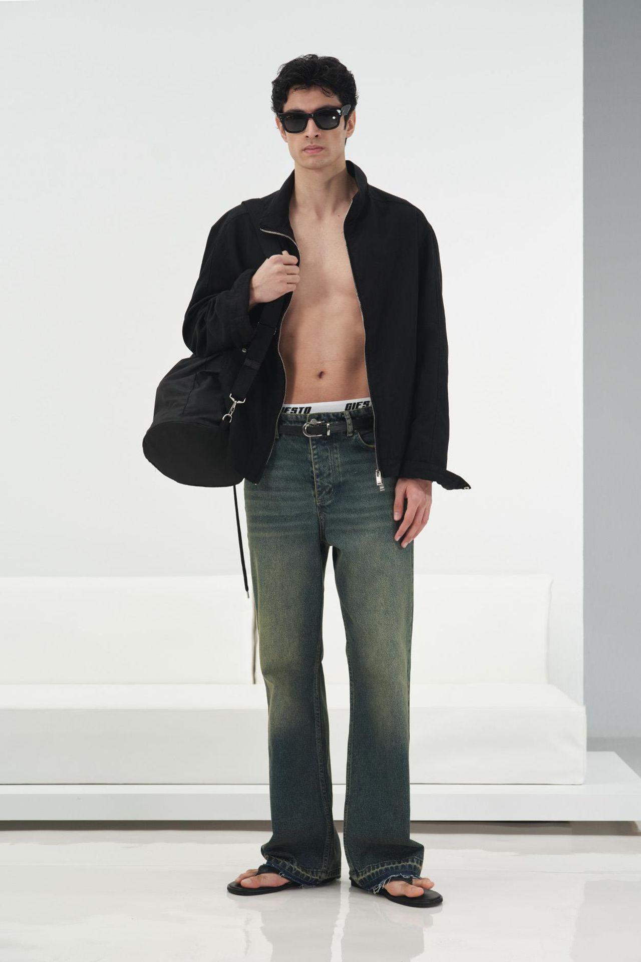 GIESTO Tencel Linen Jacket with Zipper 1