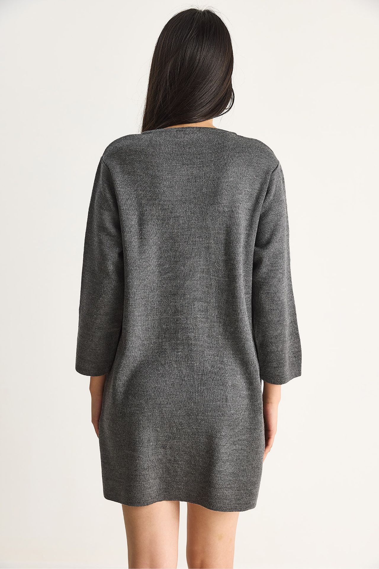 LUCCI Knit Mini Dress with Buttoned 6