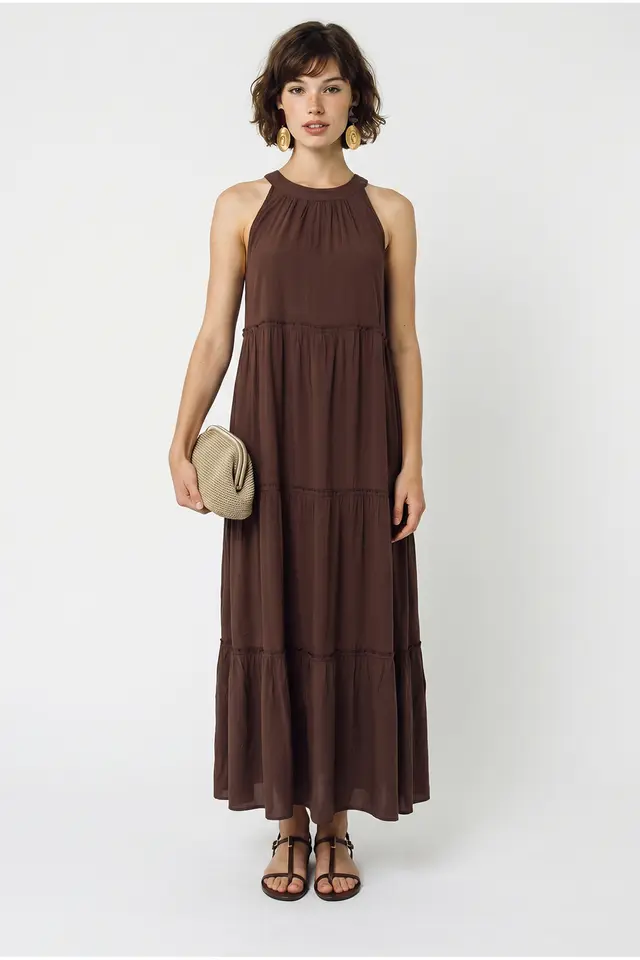 LUCCI Women’s Halter Maxi Dress
