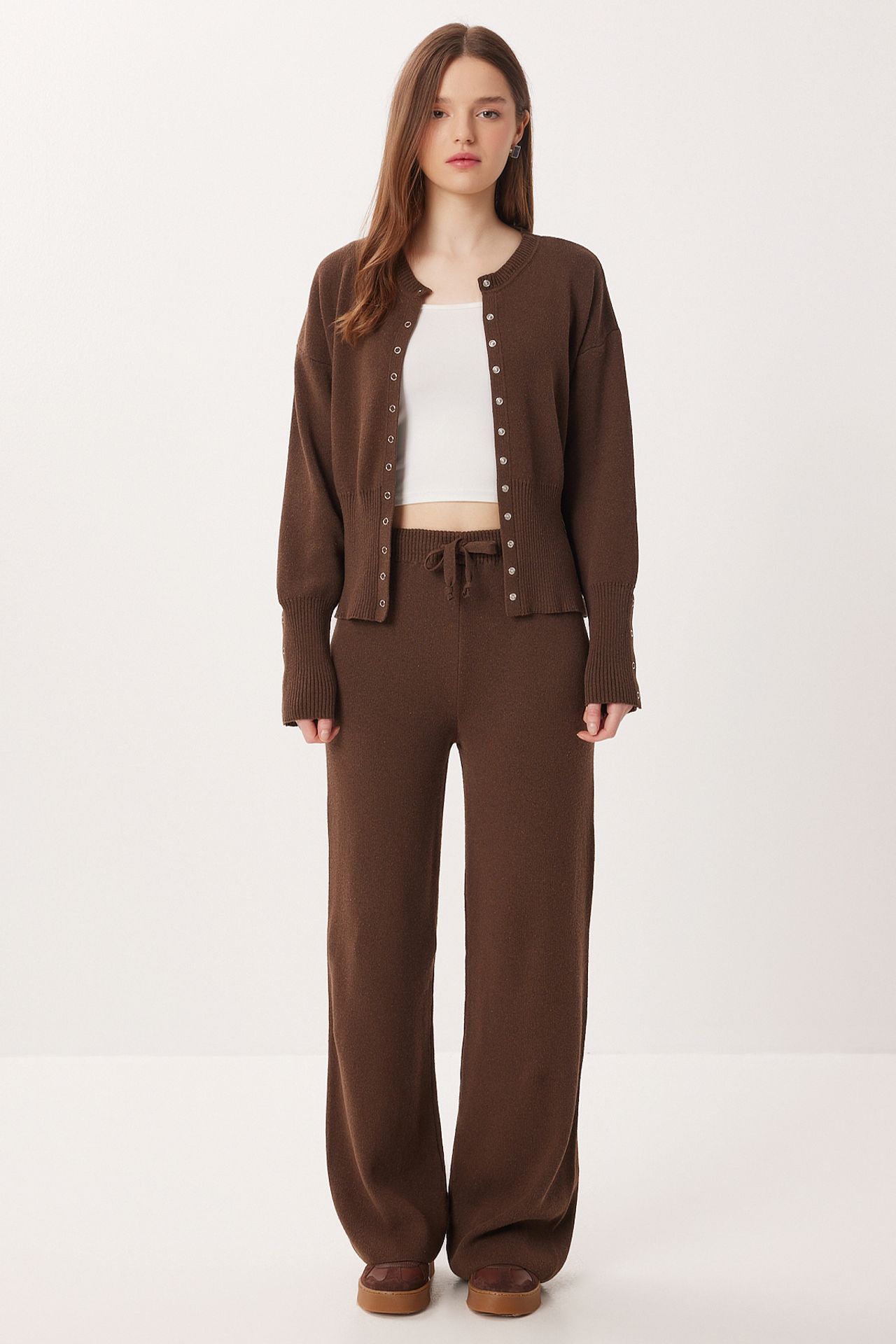 ISTANBUL Ribbed Knit Co-Ord Set with Button Closure 3