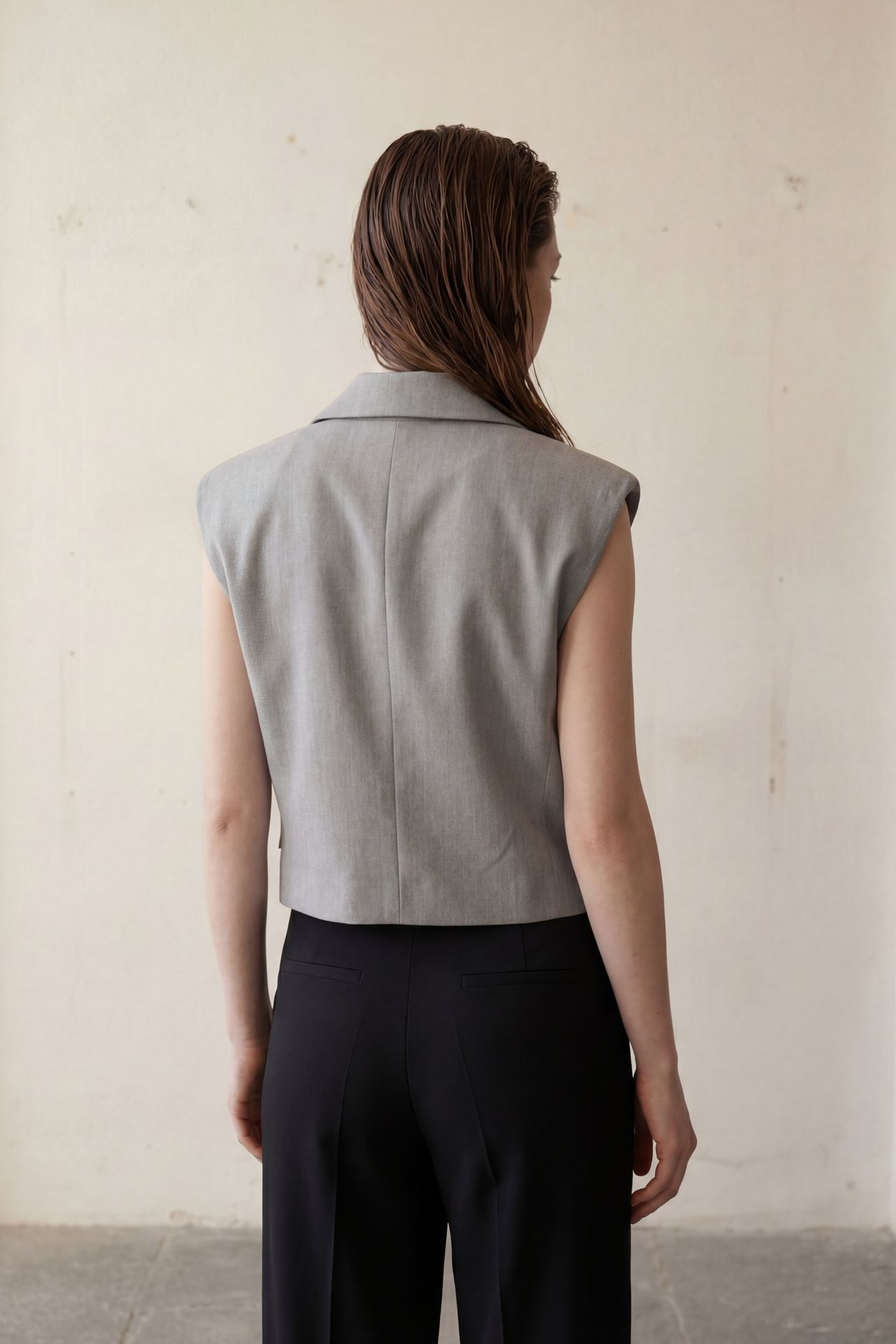 MY FASHION Cropped Buttoned Waistcoat 5