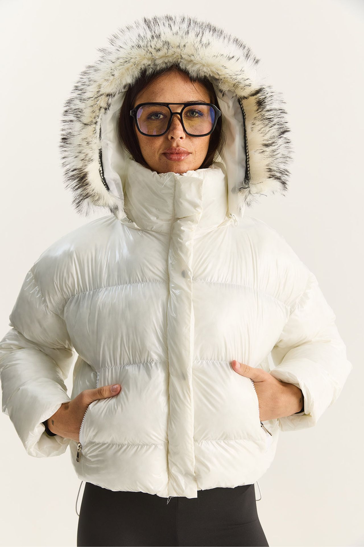 LUCCI Hooded Puffer Down Coat