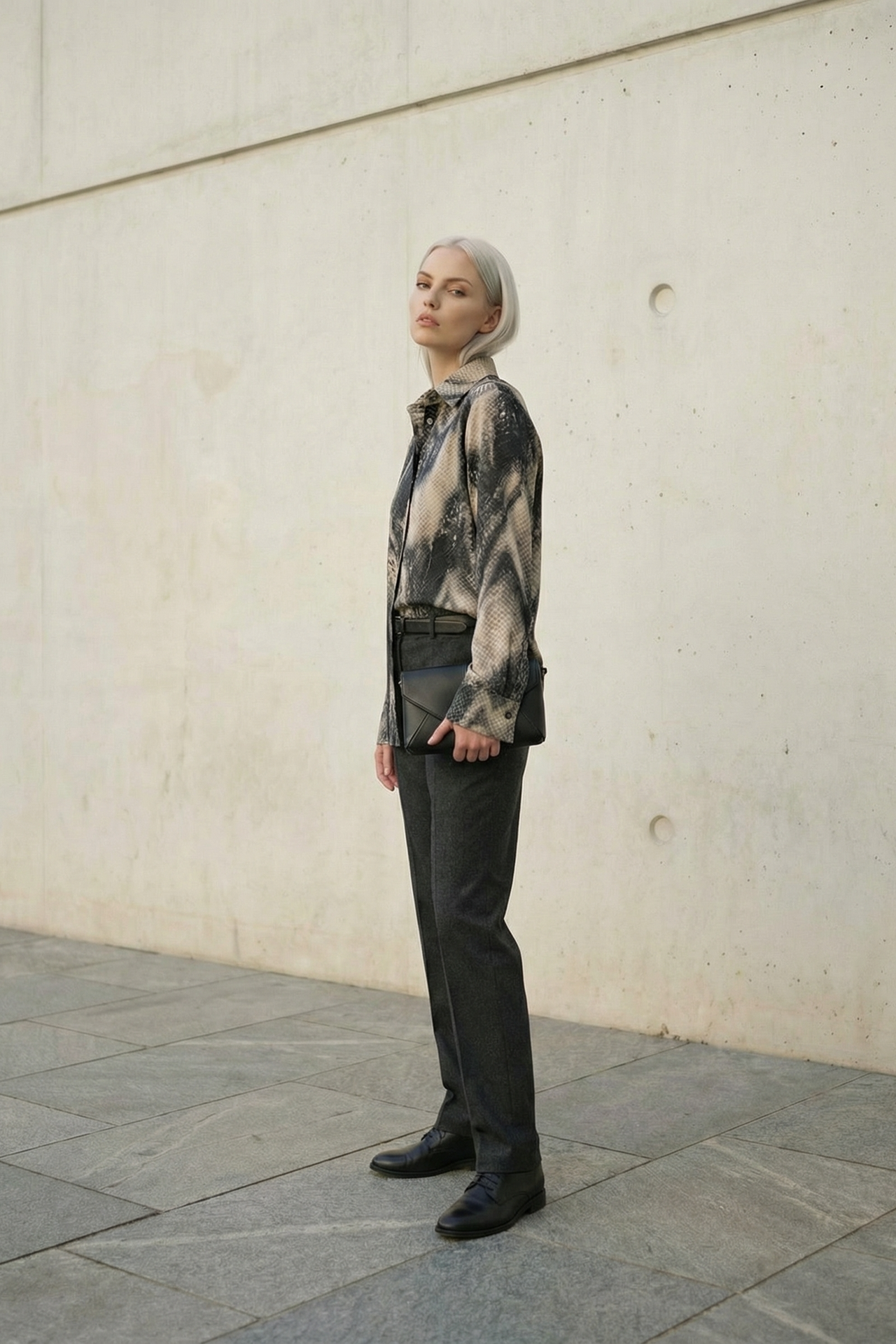 MY FASHION Women's Abstract Velvet Woven Shirt 3