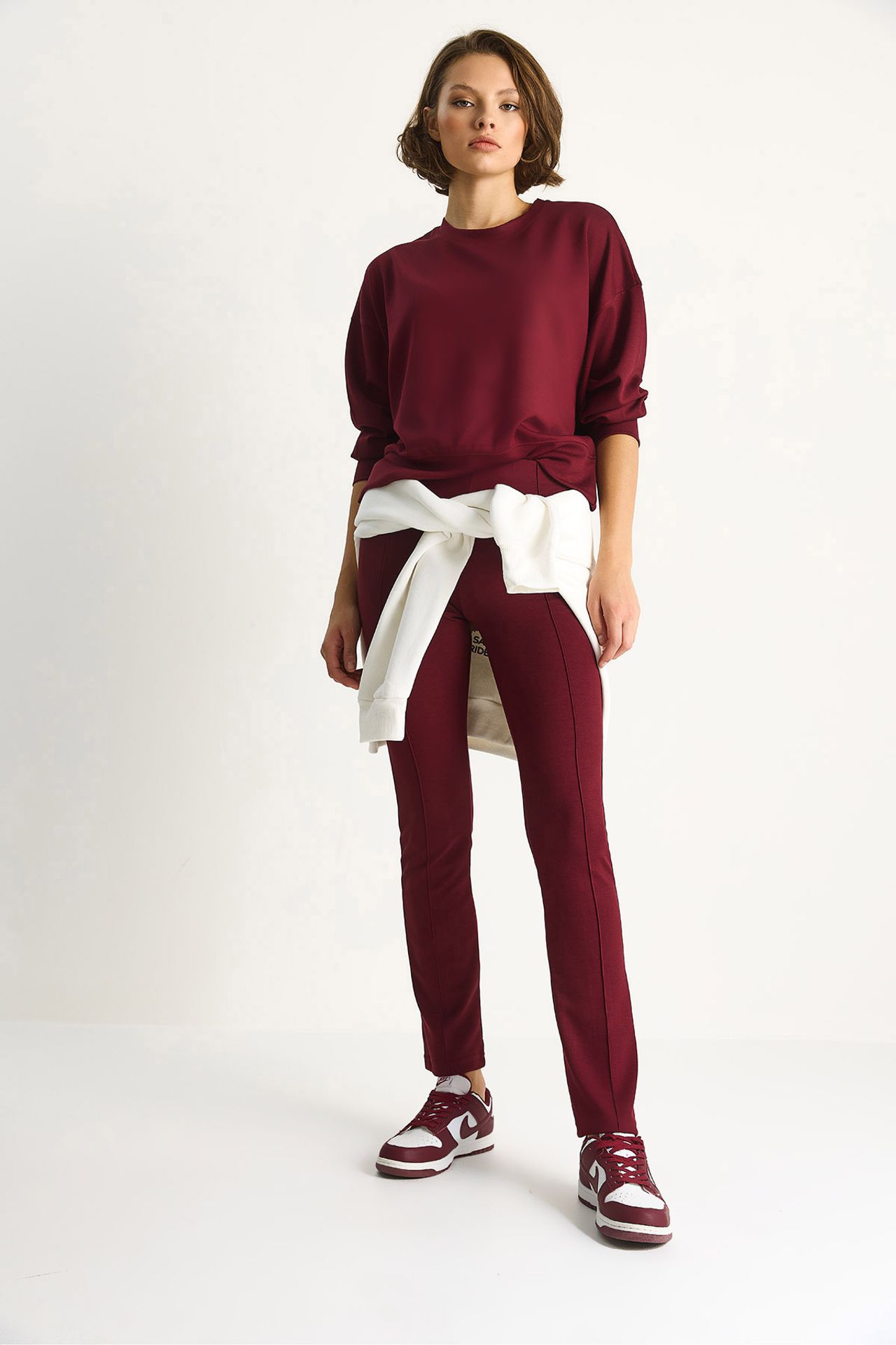 LUCCI Fitted Long Sleeve Crew Neck Two-Piece Set 3