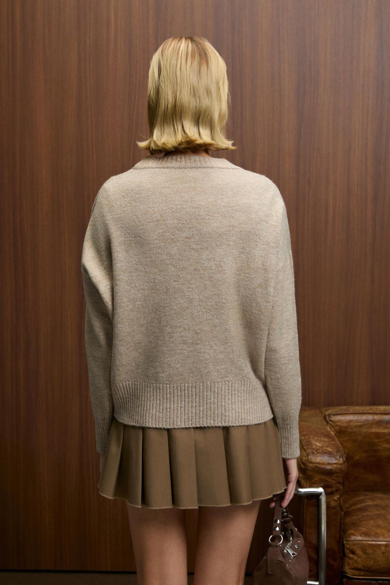 GRIMELANGE Oversized Ribbed Crew Neck Jumper 5