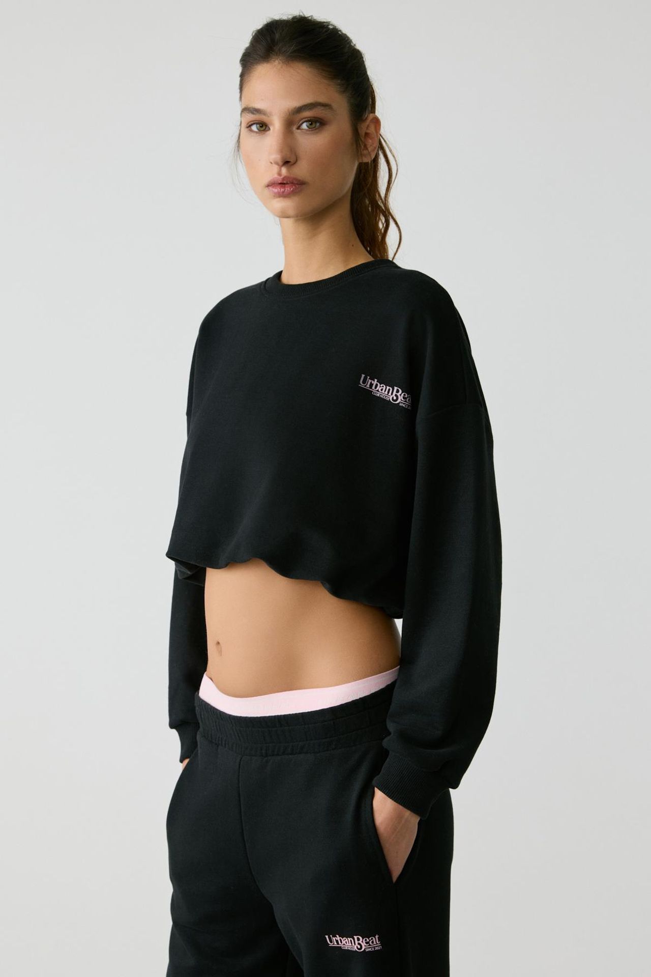 GRIMELANGE Bol Kısa Bisiklet Yaka Sweatshirt 3