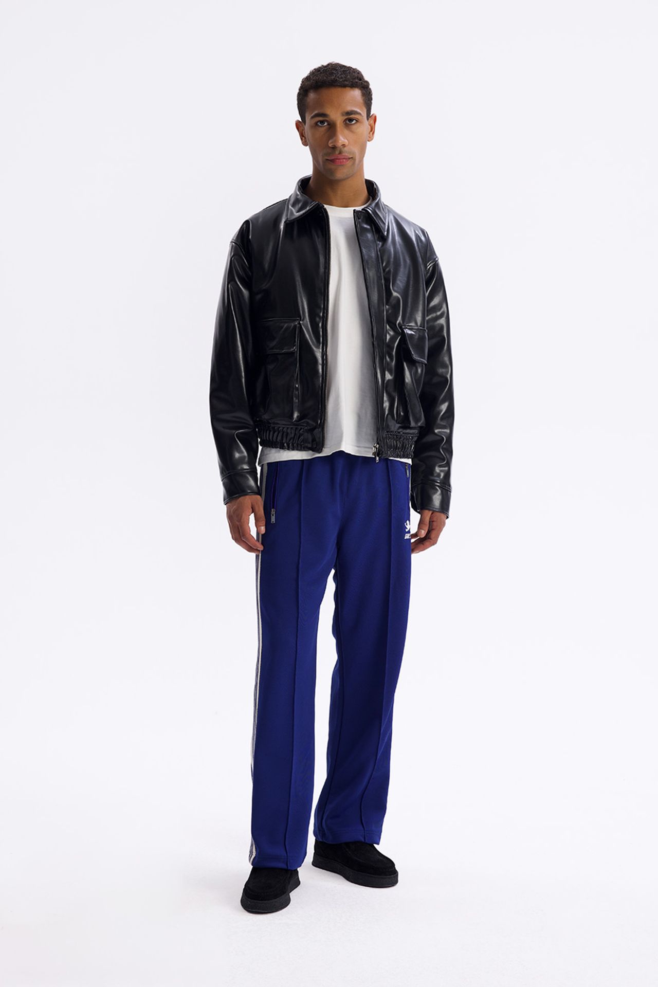 GIESTO Men's Faux Leather Zip Jacket 2
