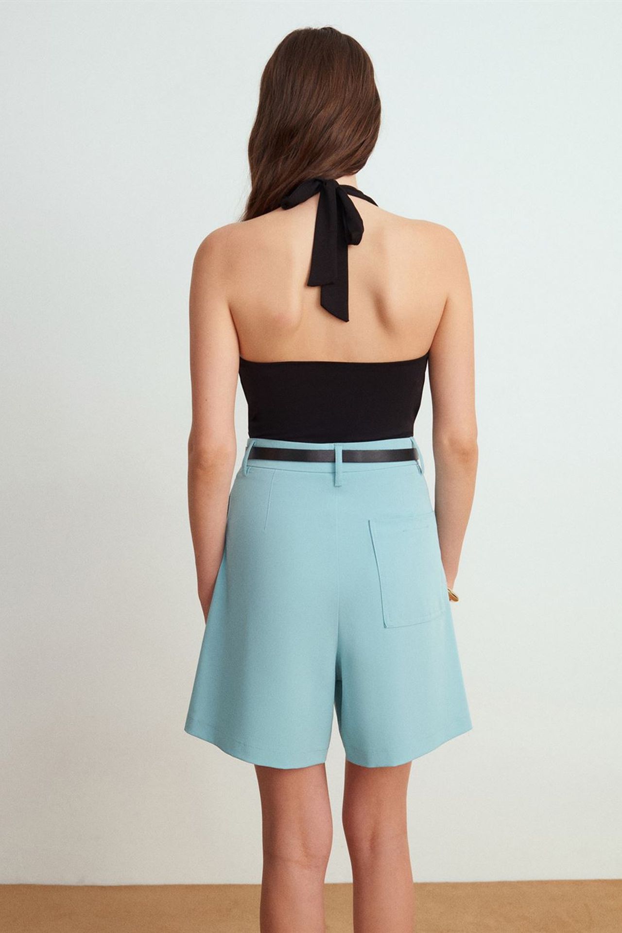 DILVIN High-Waist Wide-Leg Tailored Shorts