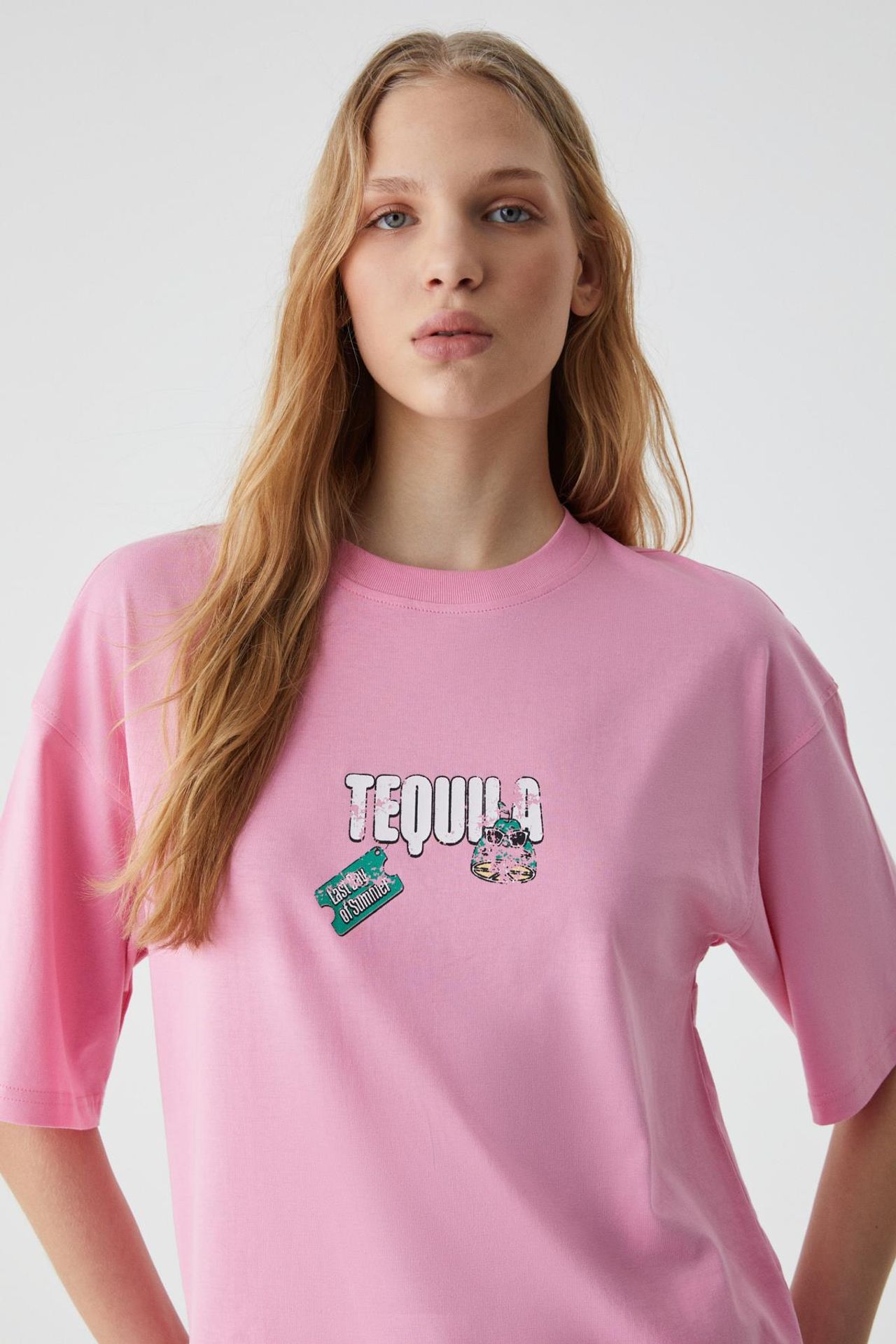 GRIMELANGE Oversized Crew Neck Printed T-Shirt 3