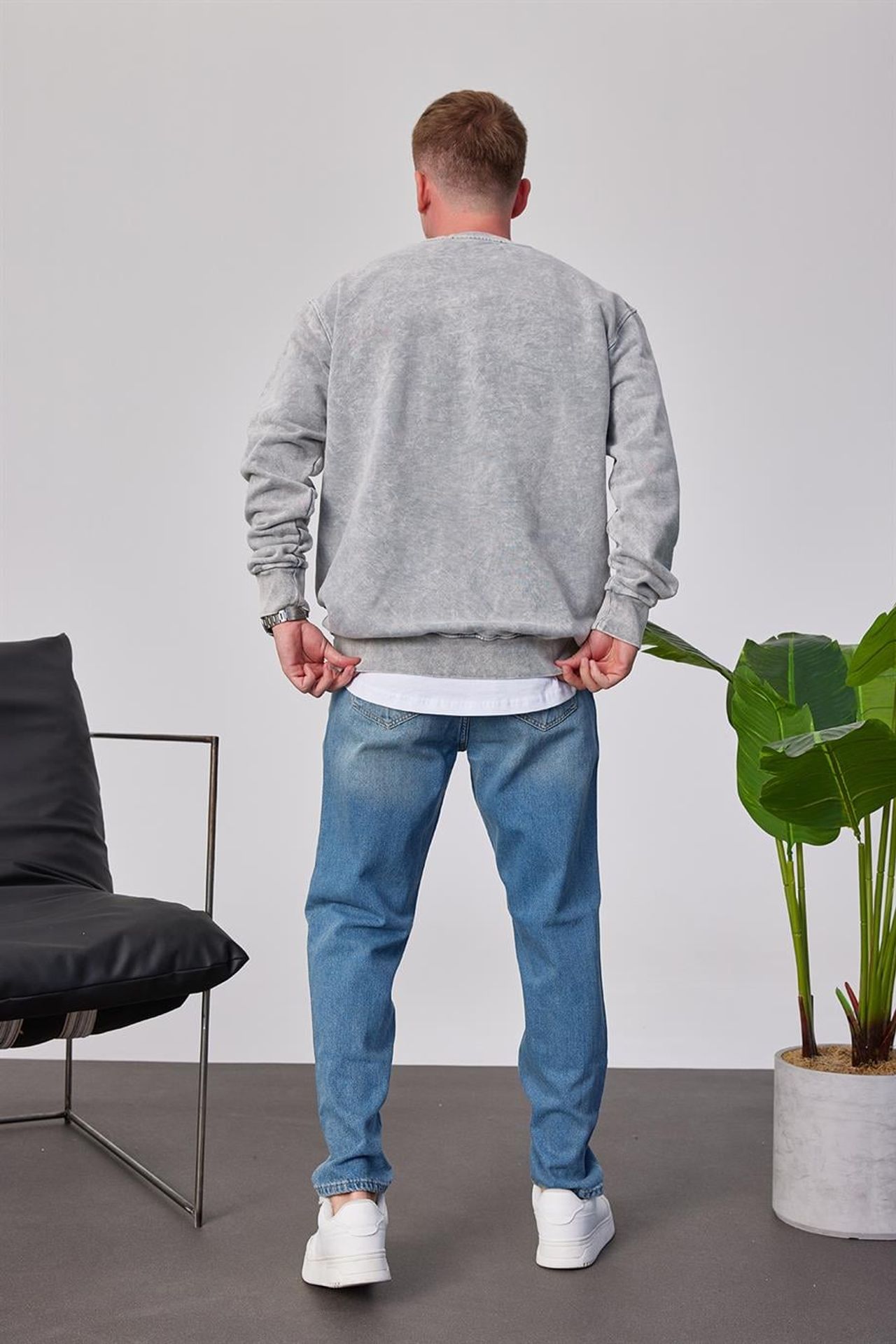 NOMARC Regular Kalıp Bisiklet Yaka Sweatshirt 3