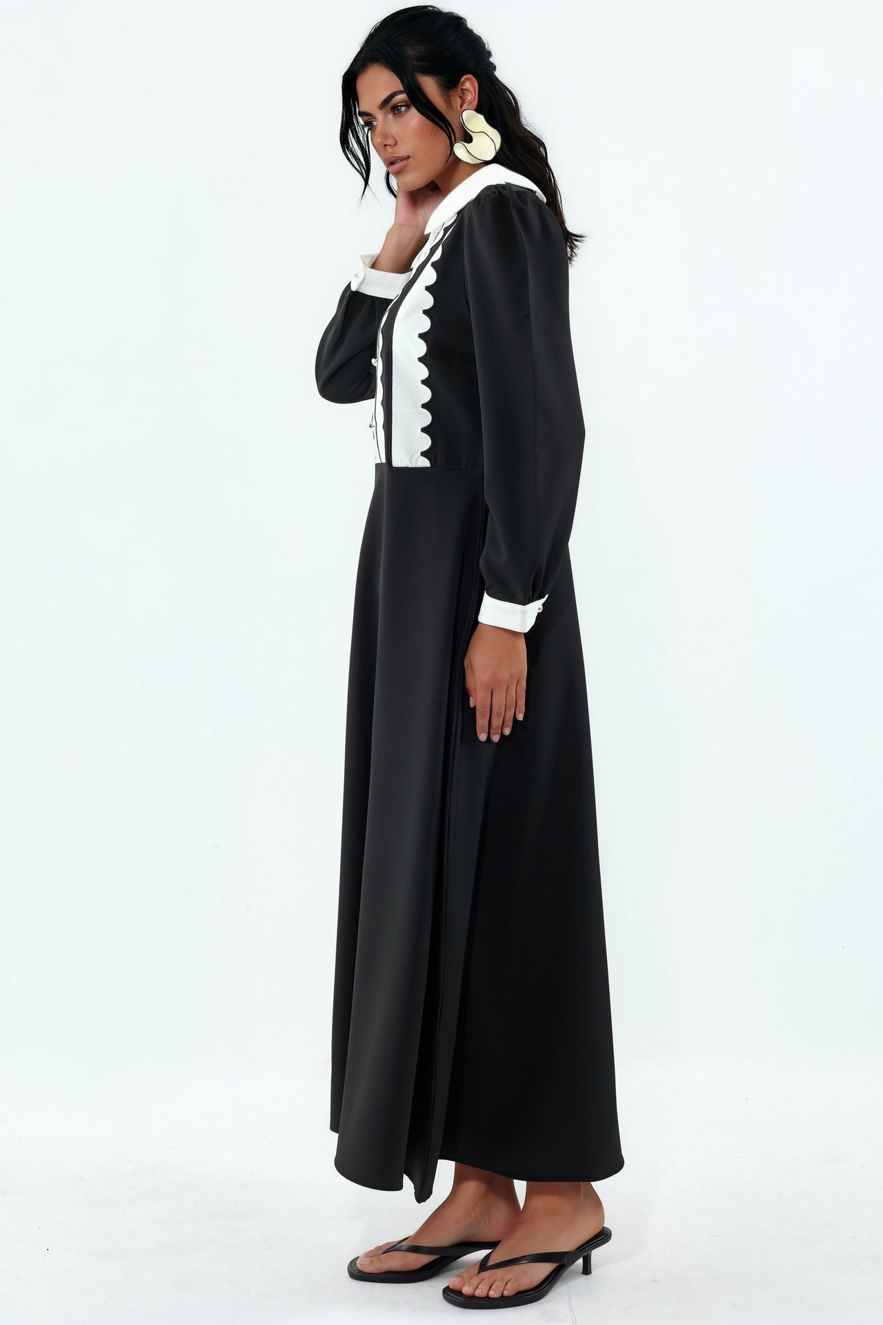 MSN Belted Crew Neck Maxi Dress 2