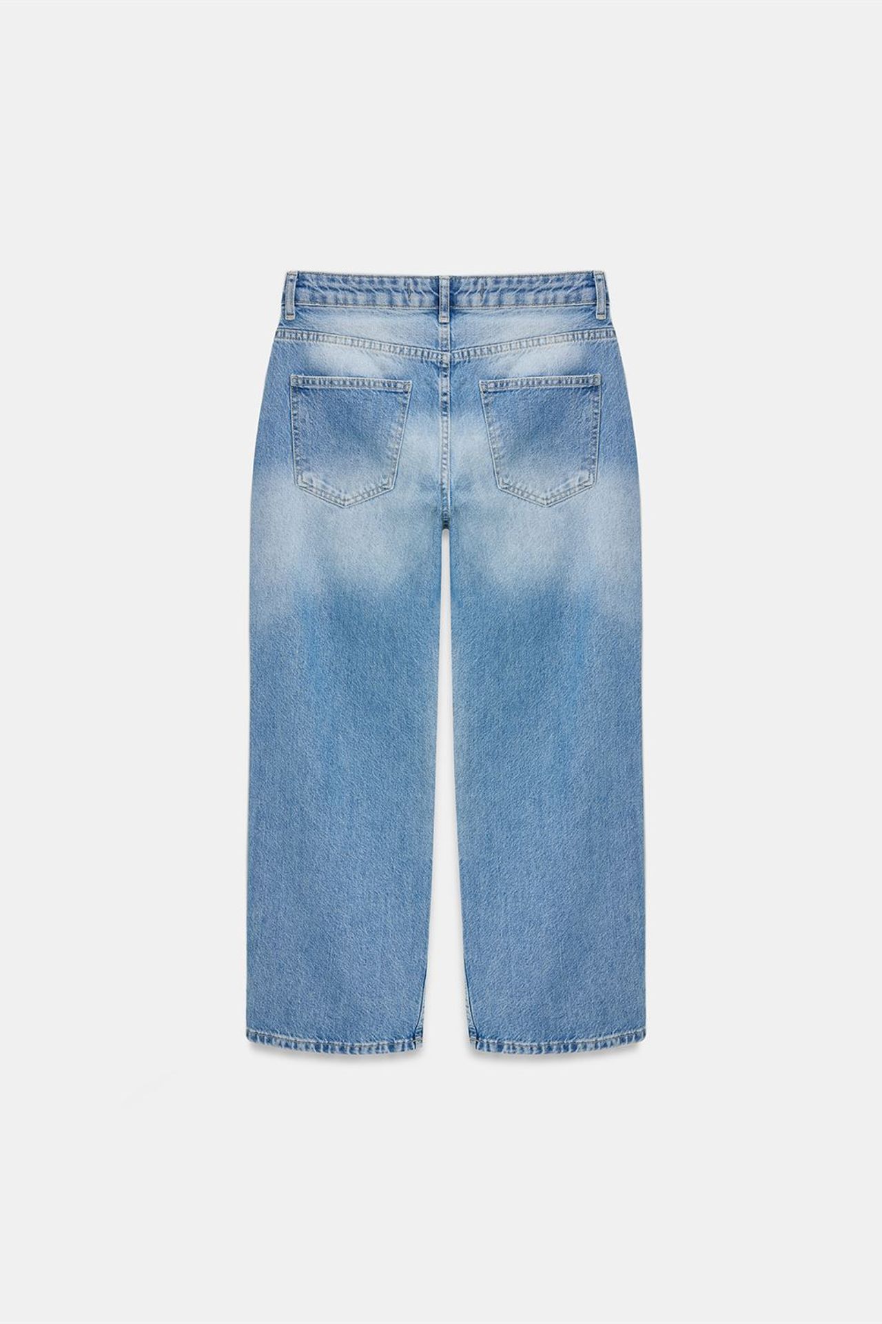 DILVIN Low-Waist Wide-Leg Capri Jeans