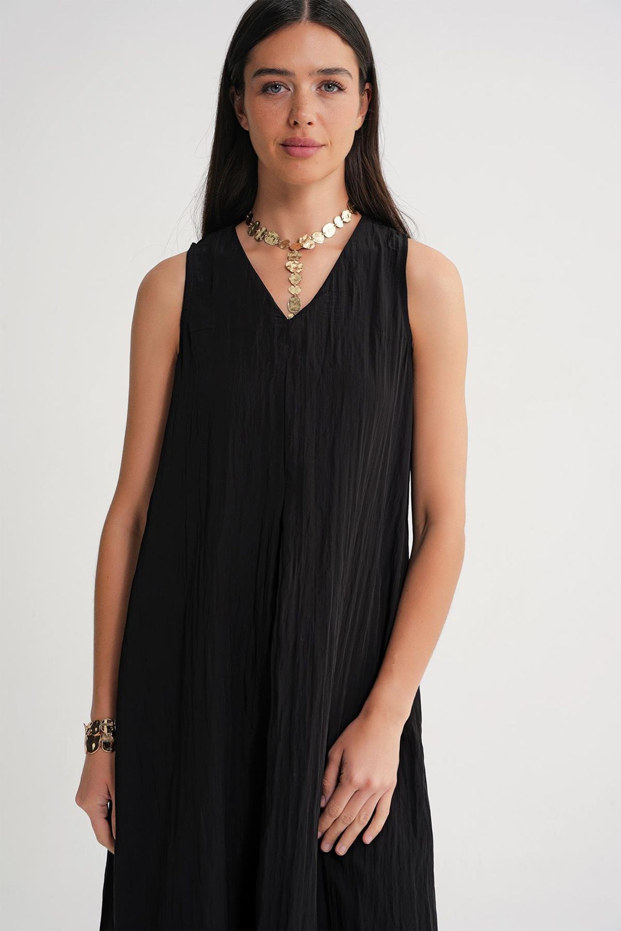 Mixray V-Neck Maxi Dress 4