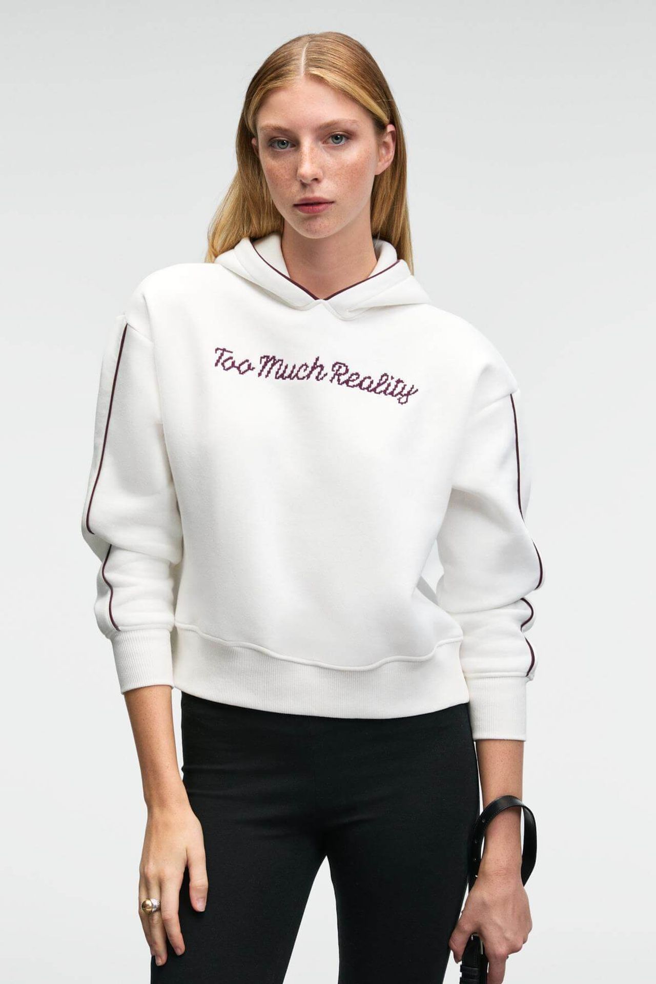GRIMELANGE Printed Hooded Relaxed Sweatshirt 1
