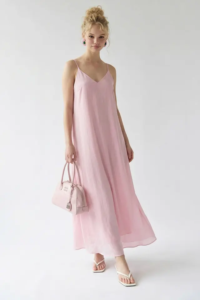 MIXRAY Sleeveless A-line Maxi Dress