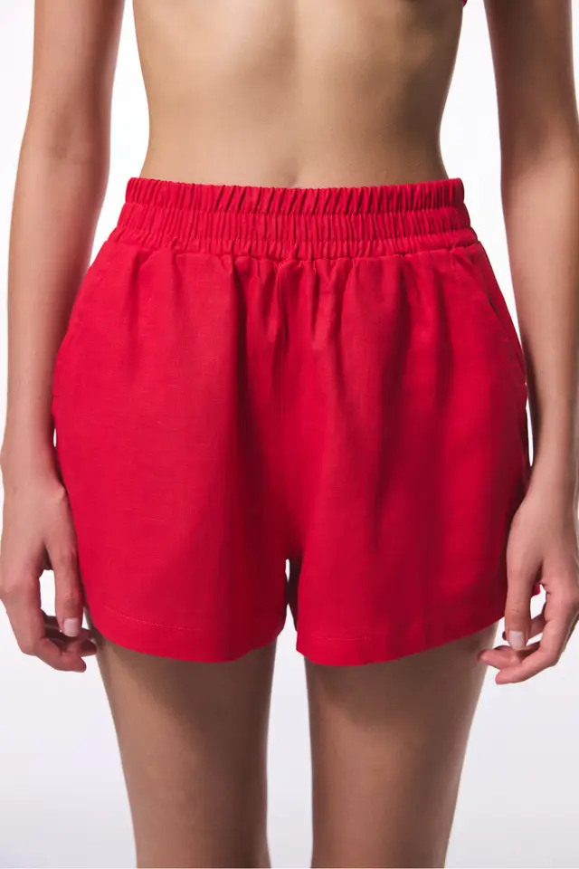PENTI Elastic Waist Mid-Rise Women's Shorts