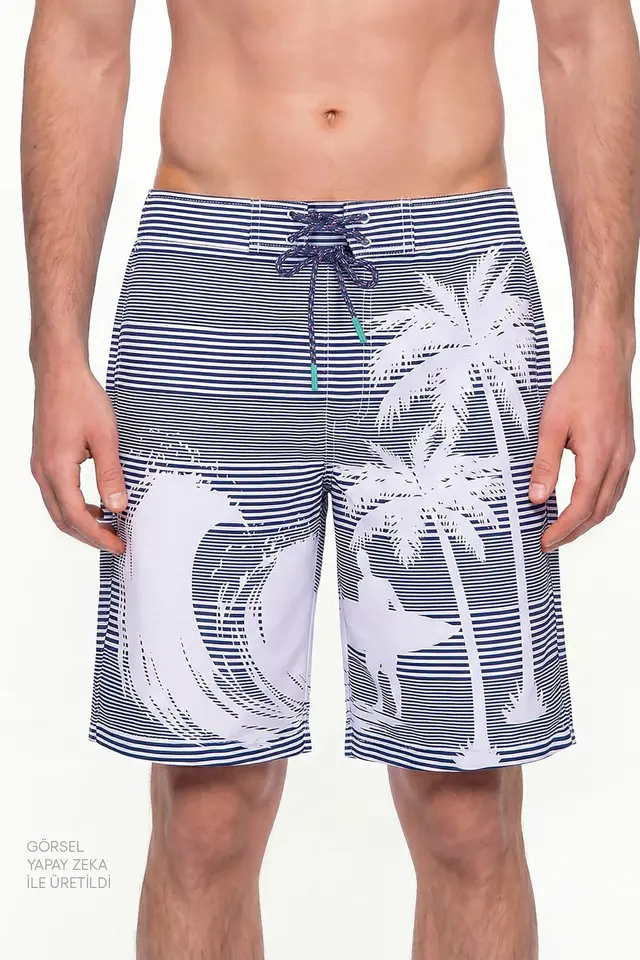 PENTI Men's Surf Revival Striped Shorts