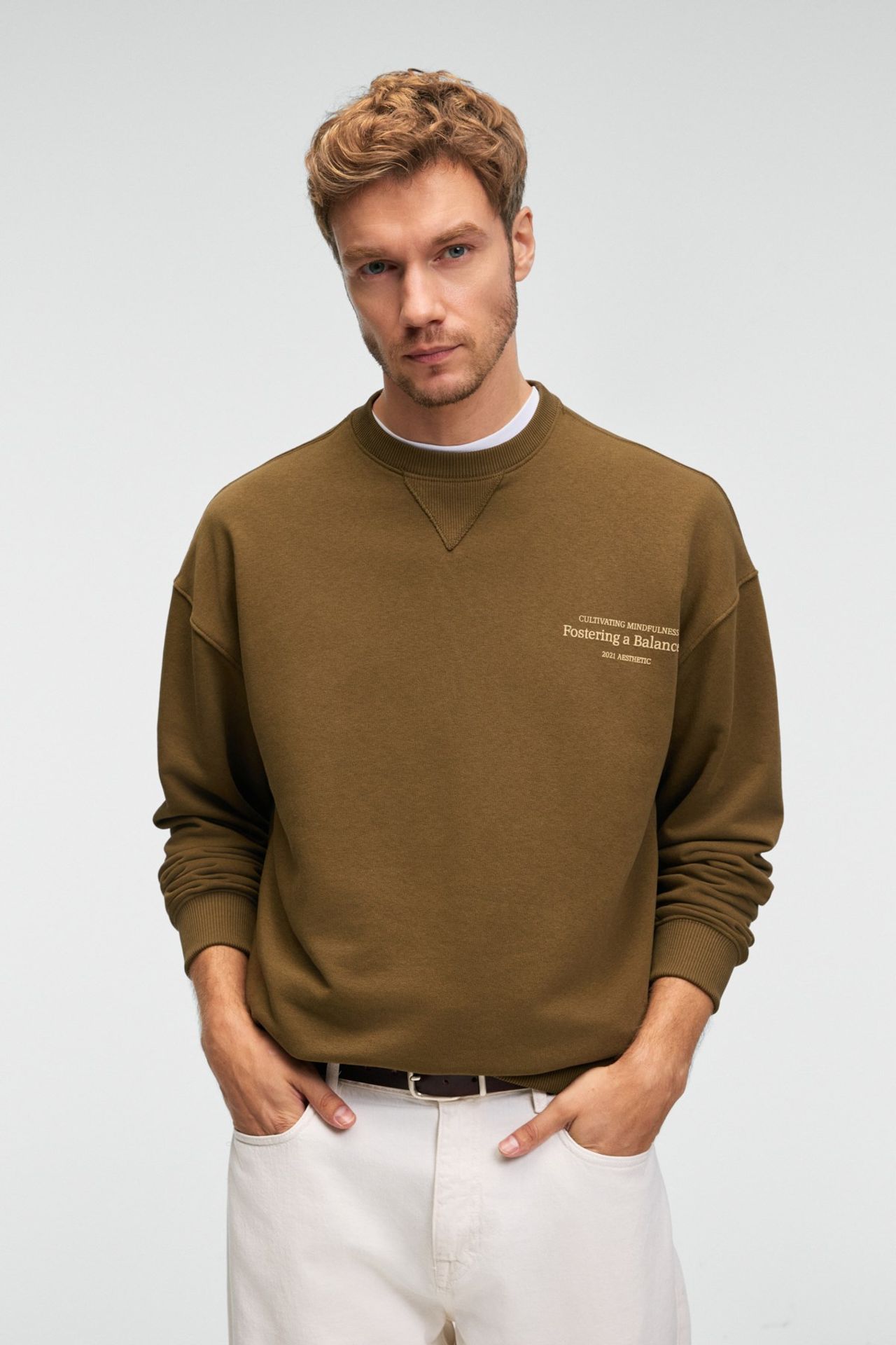 GRIMELANGE Fitilli Bisiklet Yaka Sweatshirt 3