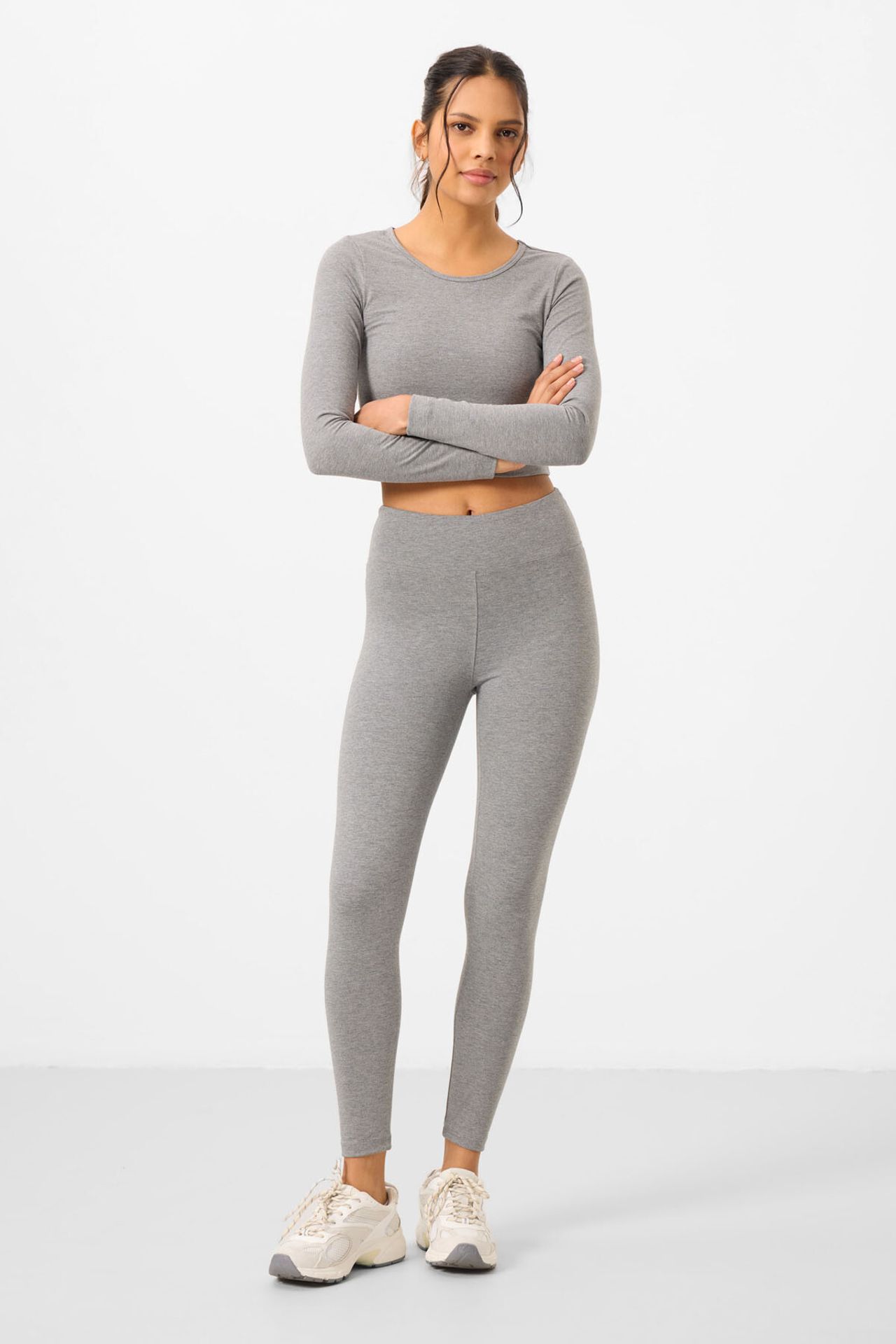 TOMMY Cotton Elastane Crop T-Shirt And Leggings Set 4