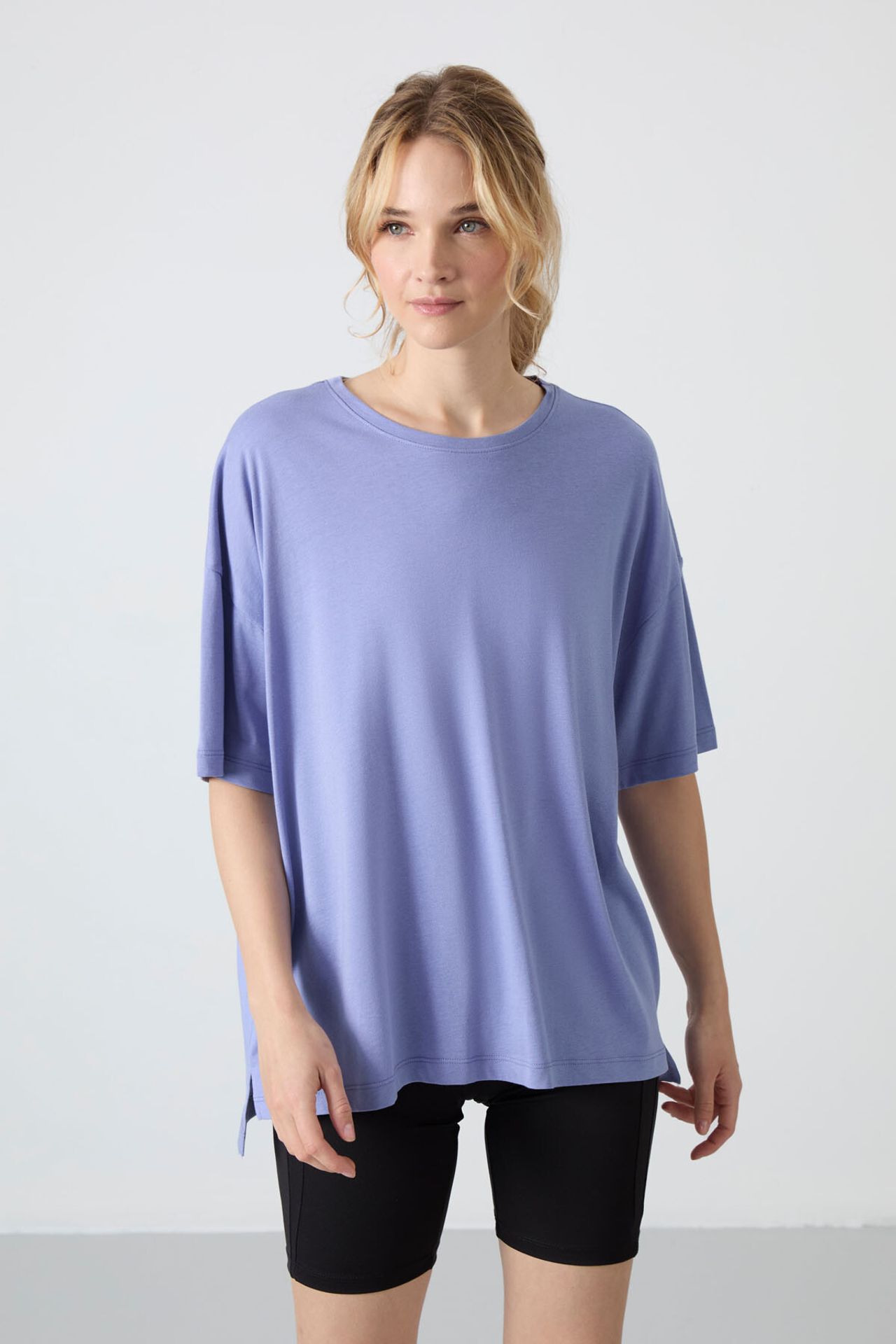TOMMY Oversized Cotton-Modal Crew Neck T-Shirt 1