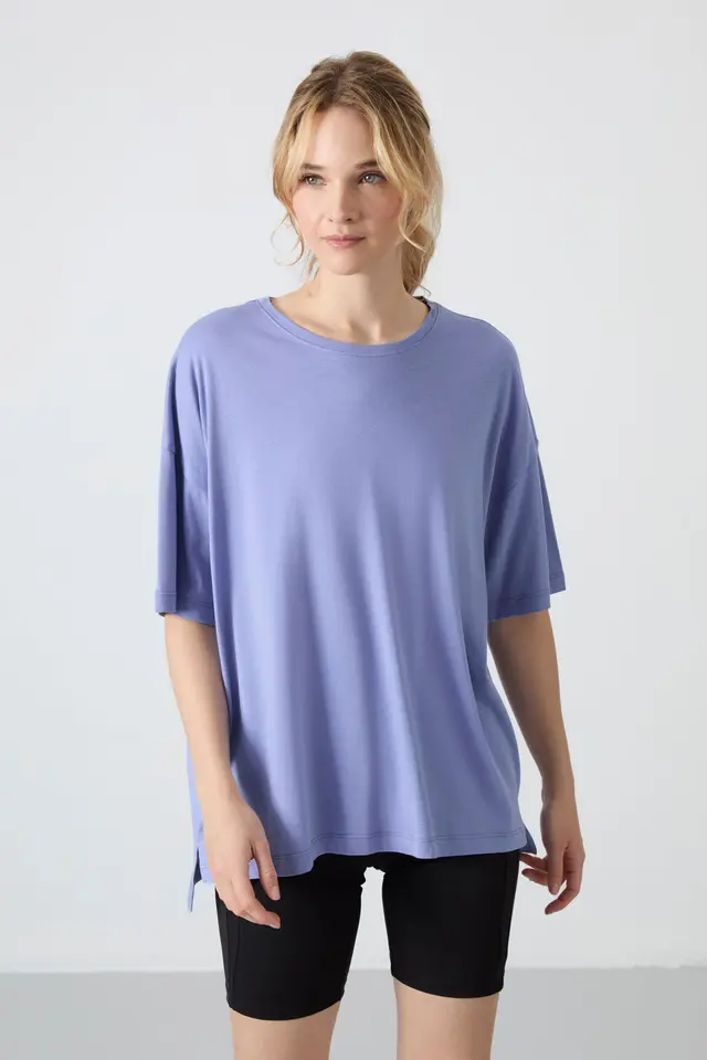 TOMMY Oversized Cotton-Modal Crew Neck T-Shirt