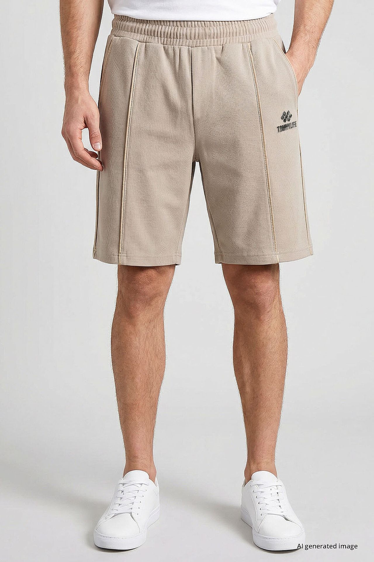 TOMMY Men's Mid Waist Wide Leg Shorts 1