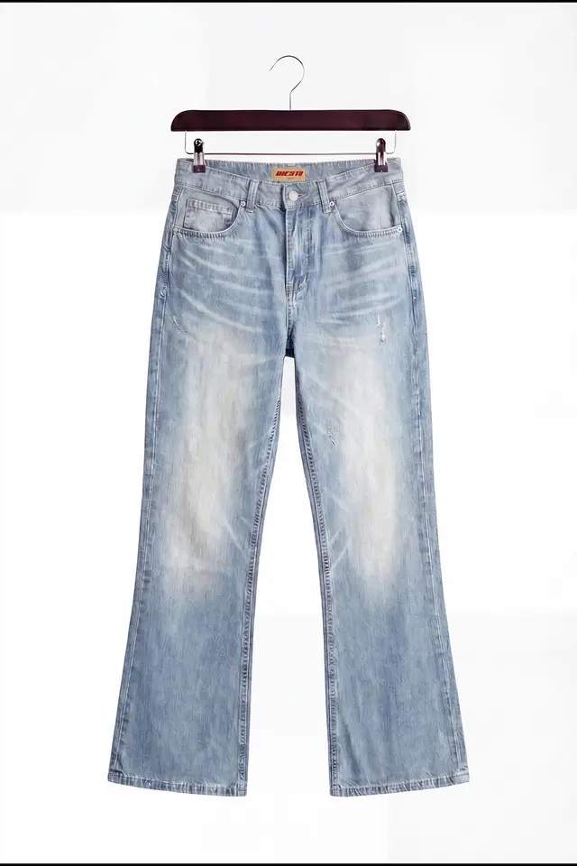 GIESTO Men's Mid-Waist Flare Jeans