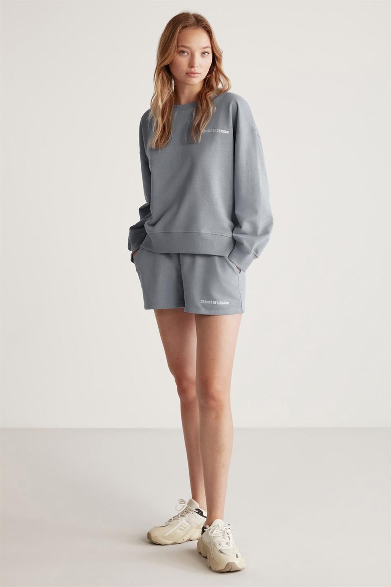 GRIMELANGE Geniş Kalıplı Bisiklet Yaka Sweatshirt 4