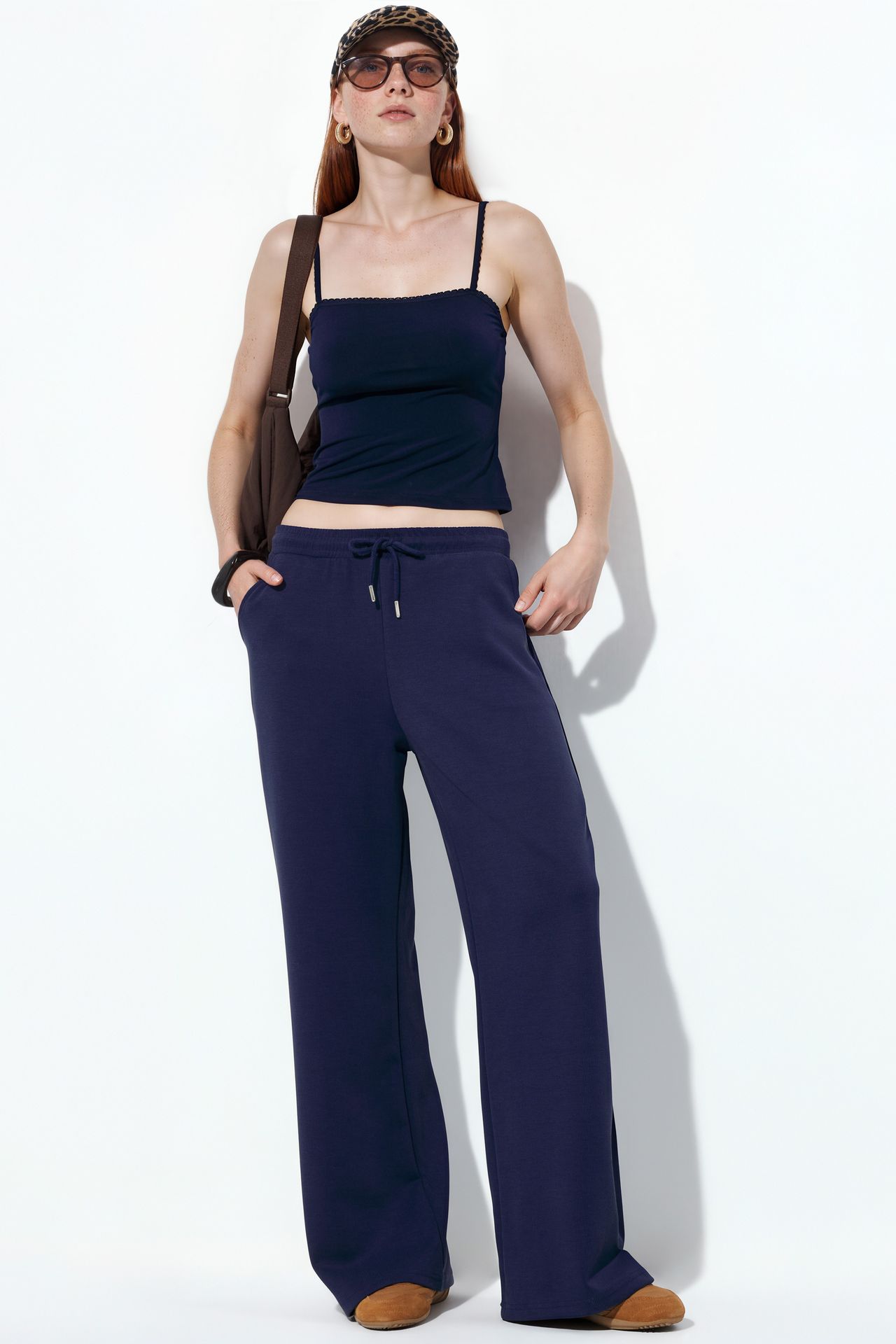 BUSEM Ribbed Drawstring Waist Pants 2