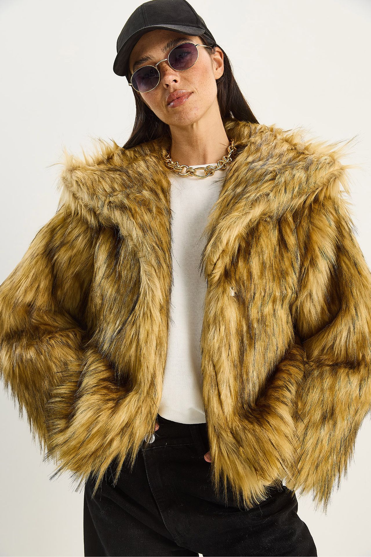 LUCCI Oversize Faux Fur Jacket