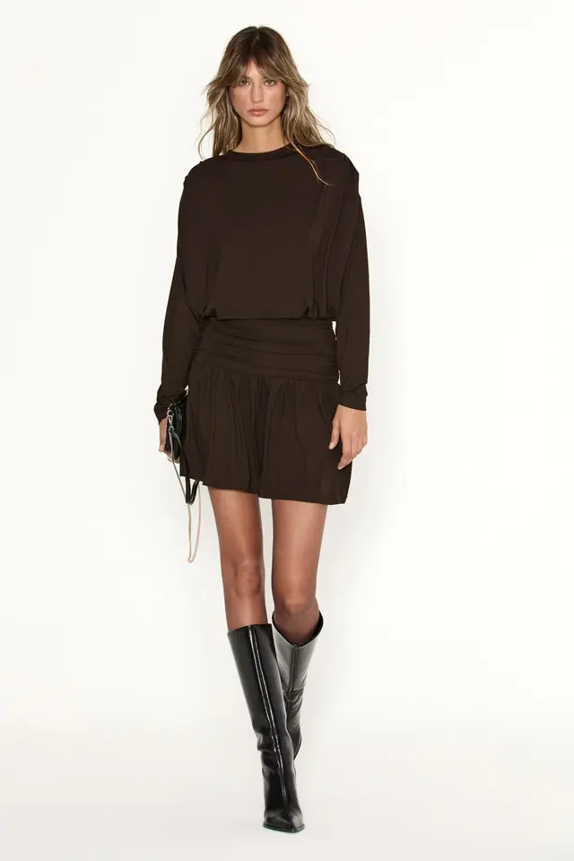 GRIMELANGE Straight Mini Skirt