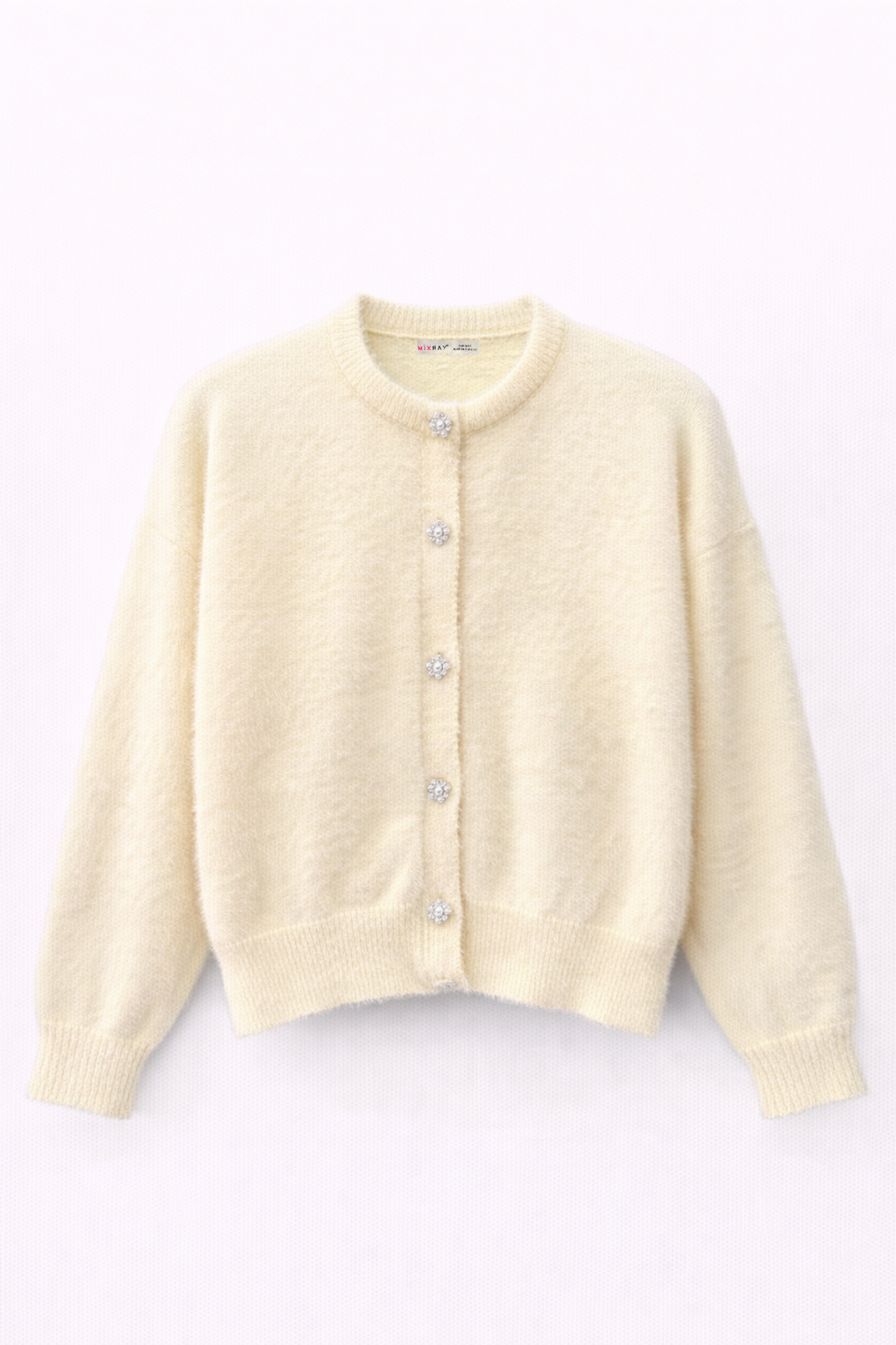 Mixray Oversized Jacquard Button Cardigan 1