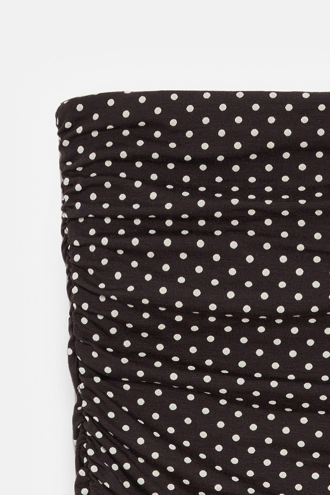 DILVIN Strapless Polka Dot Bodycon Midi Dress 8