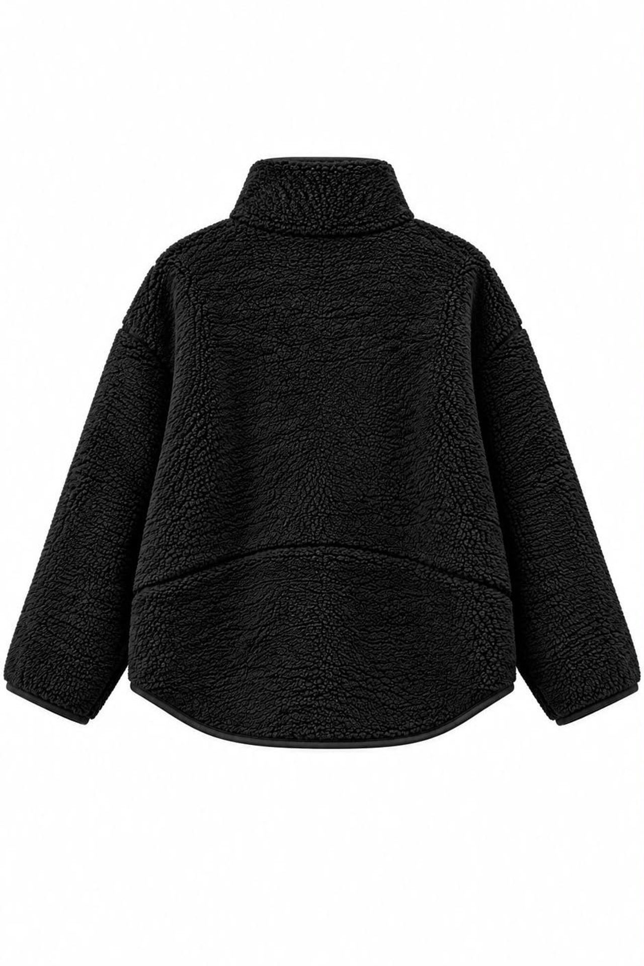MIXRAY Kadın Yarım Fermuarlı Dokulu Sweatshirt 4