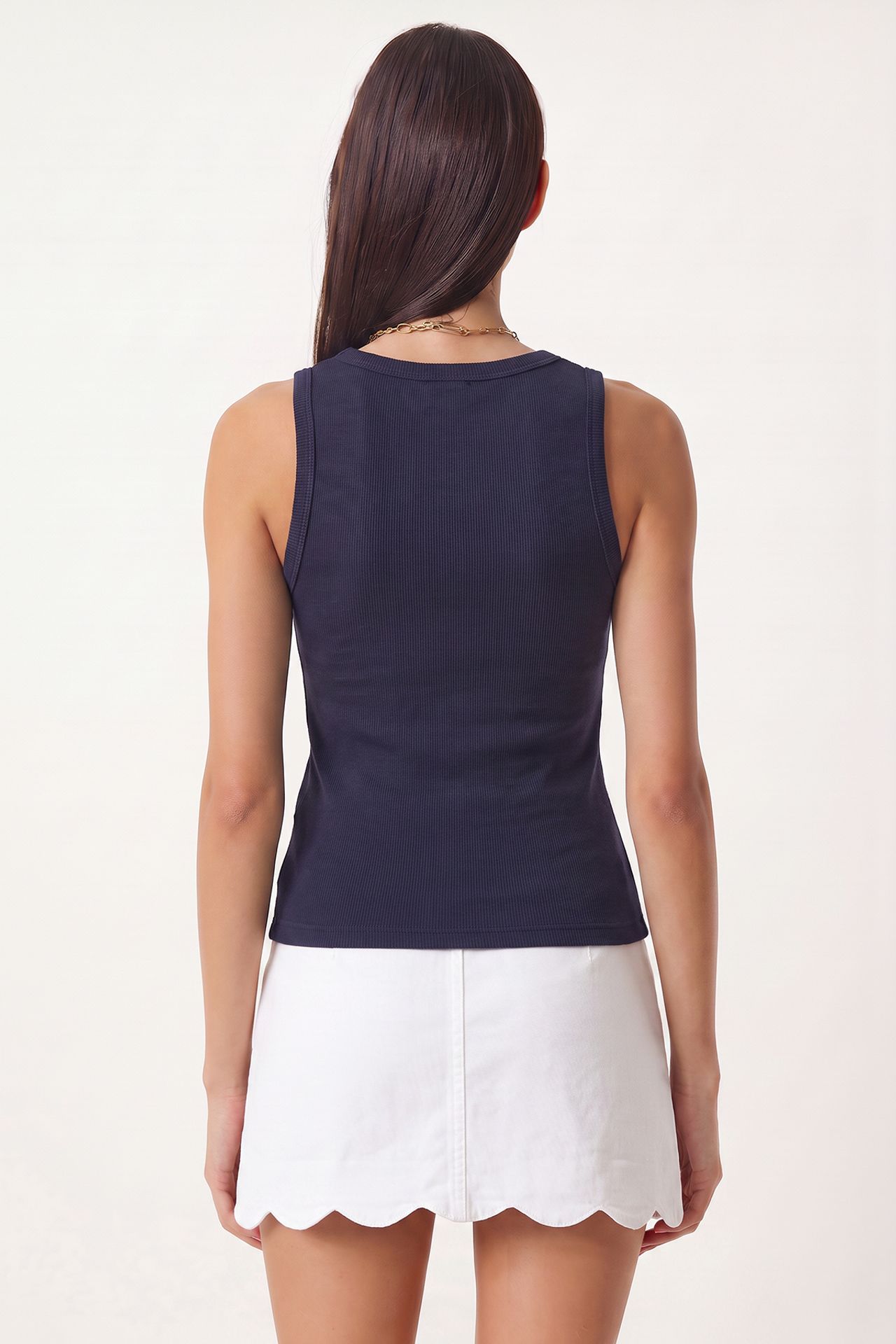 ISTANBUL Fitted U Collar Knitted 2- Pack Tank Top 3