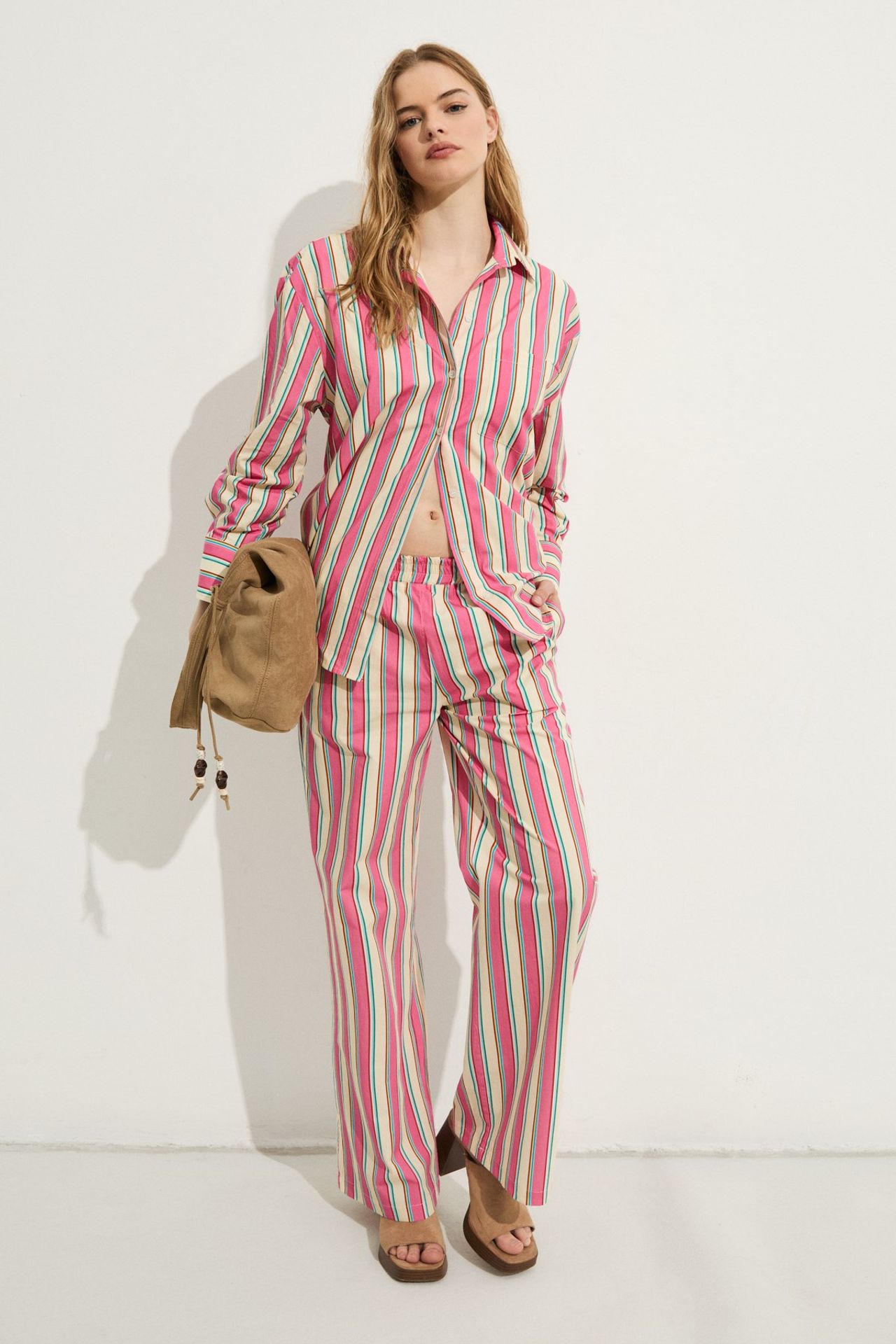 GRIMELANGE Striped Wide Leg Trousers 4